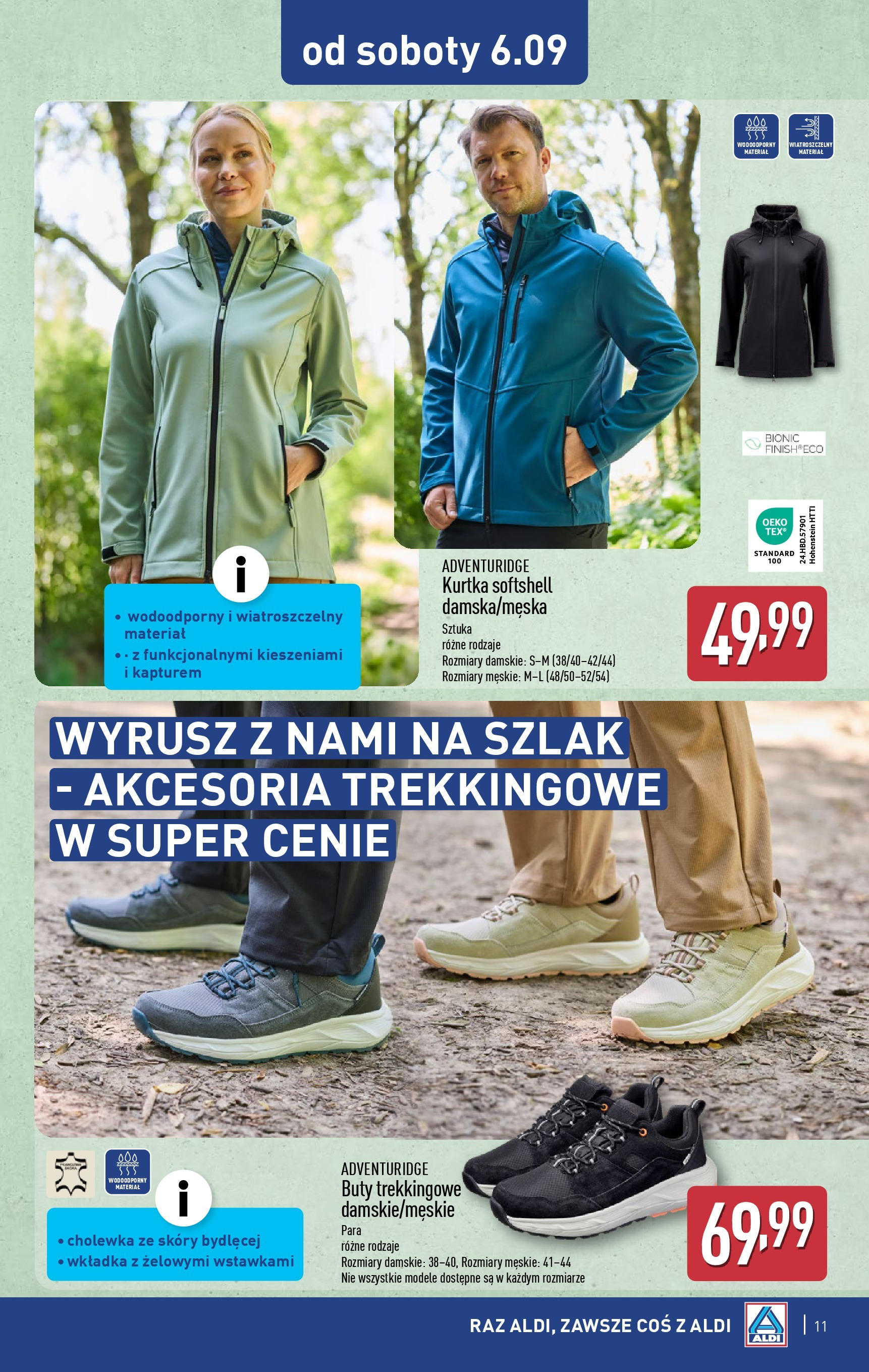 Aldi Gazetka - Hity od Środy i od Soboty od 03.09.2025 | Nowa PDF gazetka | Strona: 11 | Produkty: Kurtka, Buty, Buty trekkingowe Aldi Gazetka - Hity od Środy i od Soboty od 03.09.2025 - Ulotka PDF, promocje | Strona: 11 | Produkty: Kurtka, Buty, Buty trekkingowe