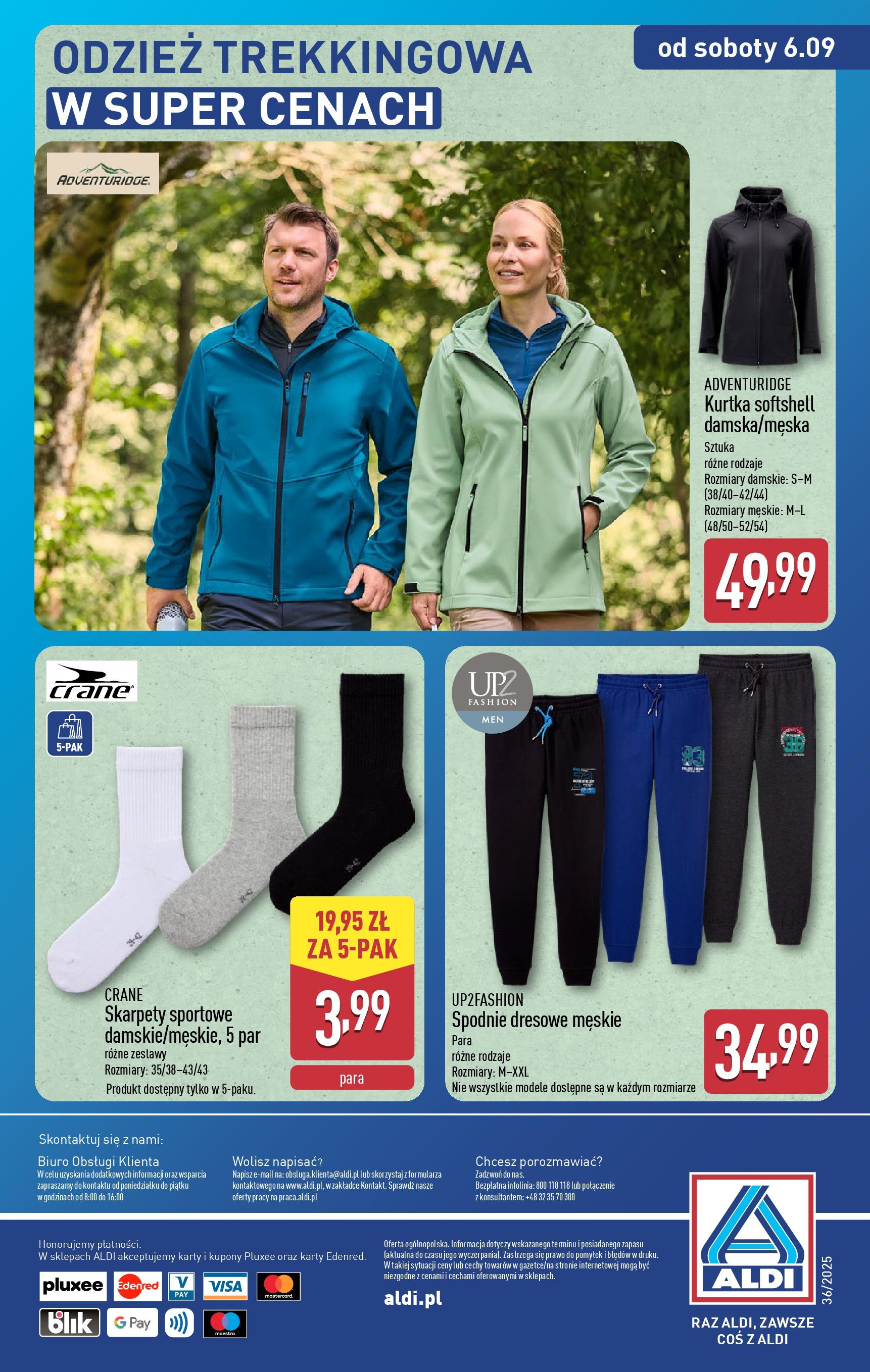 Aldi Gazetka - Hity od Środy i od Soboty od 03.09.2025 | Nowa PDF gazetka | Strona: 16 | Produkty: Kurtka, Spodnie, Skarpety Aldi Gazetka - Hity od Środy i od Soboty od 03.09.2025 - Ulotka PDF, promocje | Strona: 16 | Produkty: Kurtka, Spodnie, Skarpety