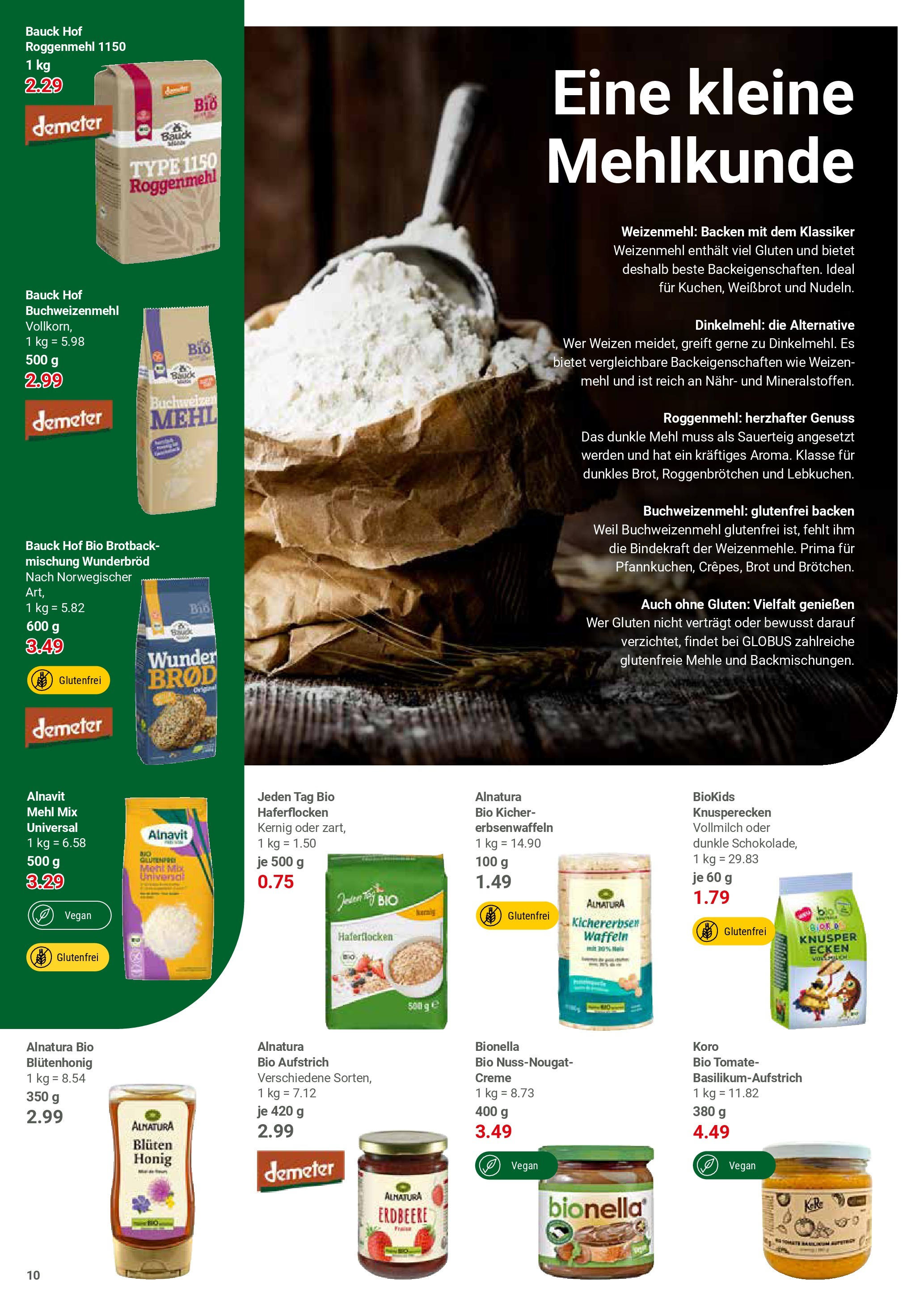 Globus prospekt Hamburg	 (ab 25.08.2025) » Angebote online | Seite: 10 | Produkte: Mehl, Creme, Waffeln, Brot