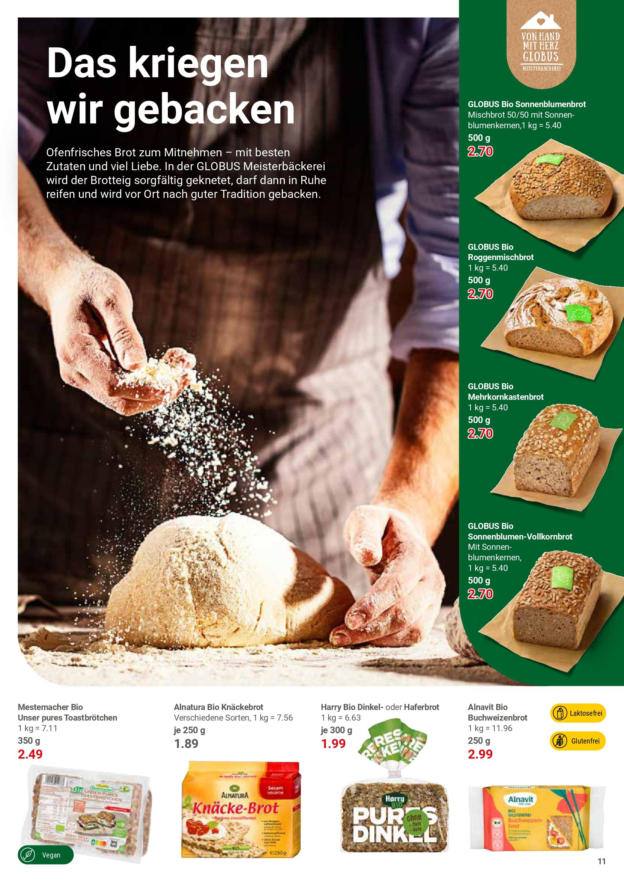 Globus prospekt Hamburg	 (ab 25.08.2025) » Angebote online | Seite: 11 | Produkte: Brot