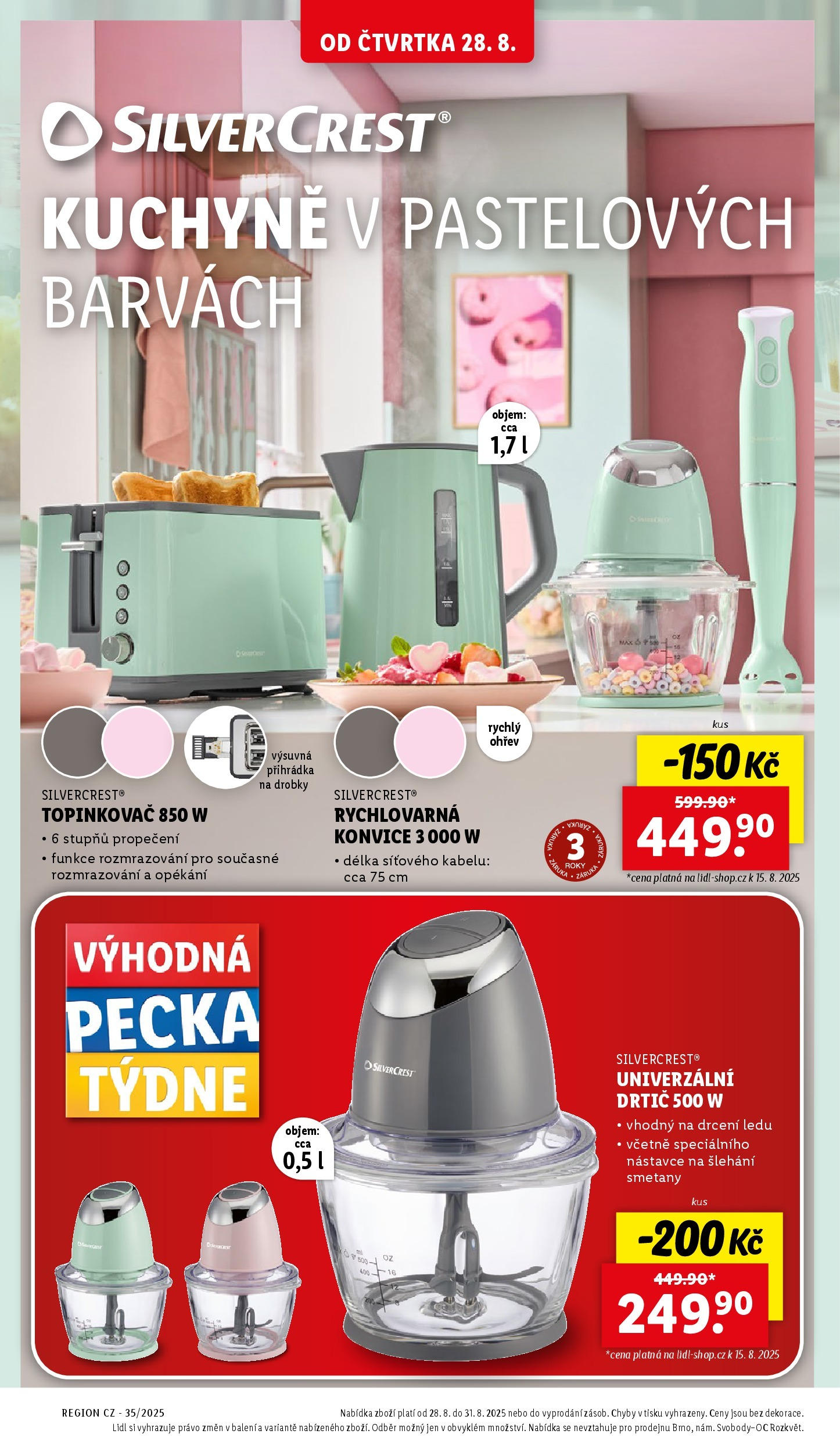 LIDL leták | 25.08.2025 | Akční leták příští týden | Strana: 24 | Produkty: Rychlovarná konvice, Topinkovač, Drtič, Kuchyně Lidl leták od 25.08.2025 - Nový akční leták | Strana: 24 | Produkty: Rychlovarná konvice, Topinkovač, Drtič, Kuchyně