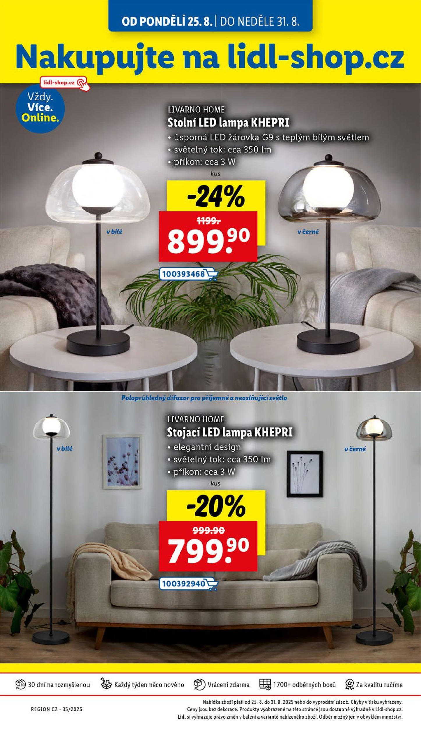LIDL leták | 25.08.2025 | Akční leták příští týden | Strana: 12 | Produkty: LED lampa, Stojací LED lampa, Lampa, LED Lidl leták od 25.08.2025 - Nový akční leták | Strana: 12 | Produkty: LED lampa, Stojací LED lampa, Lampa, LED