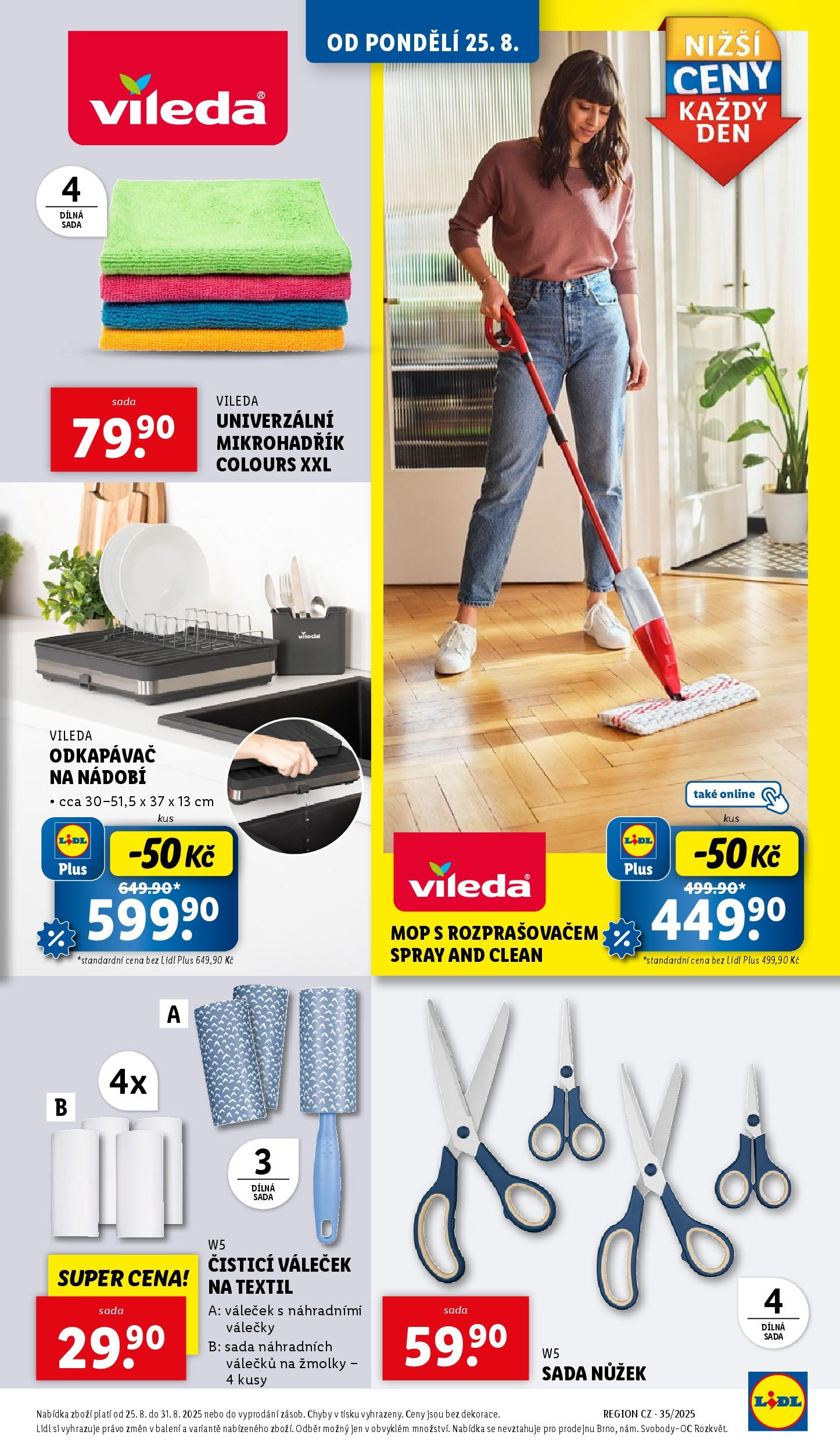 LIDL leták | 25.08.2025 | Akční leták příští týden | Strana: 7 | Produkty: Nádobí, Odkapávač na nádobí, Mop s rozprašovačem, Váleček Lidl leták od 25.08.2025 - Nový akční leták | Strana: 7 | Produkty: Nádobí, Odkapávač na nádobí, Mop s rozprašovačem, Váleček