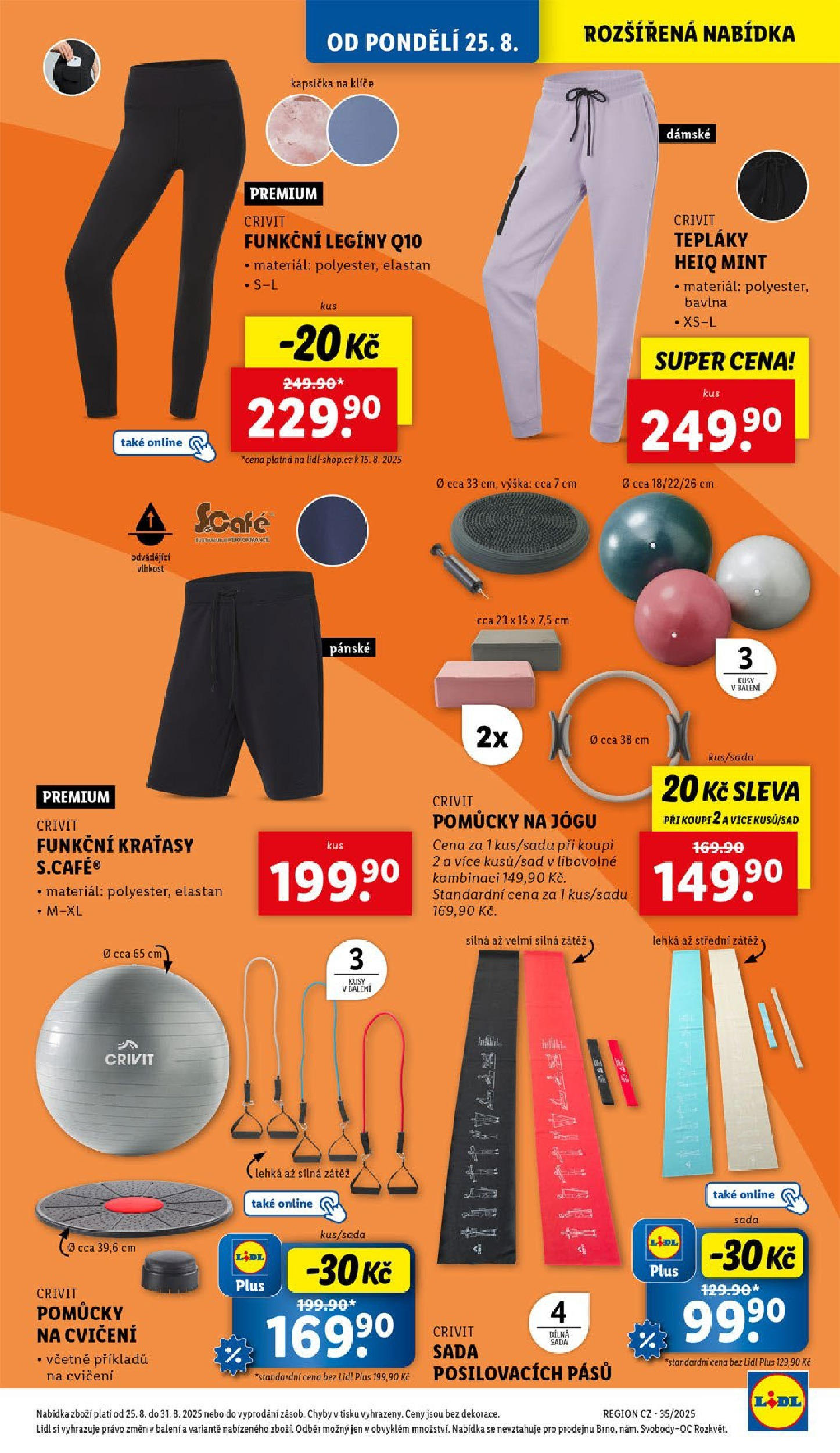 LIDL leták | 25.08.2025 | Akční leták příští týden | Strana: 19 | Produkty: Kraťasy, Legíny, Tepláky Lidl leták od 25.08.2025 - Nový akční leták | Strana: 19 | Produkty: Kraťasy, Legíny, Tepláky