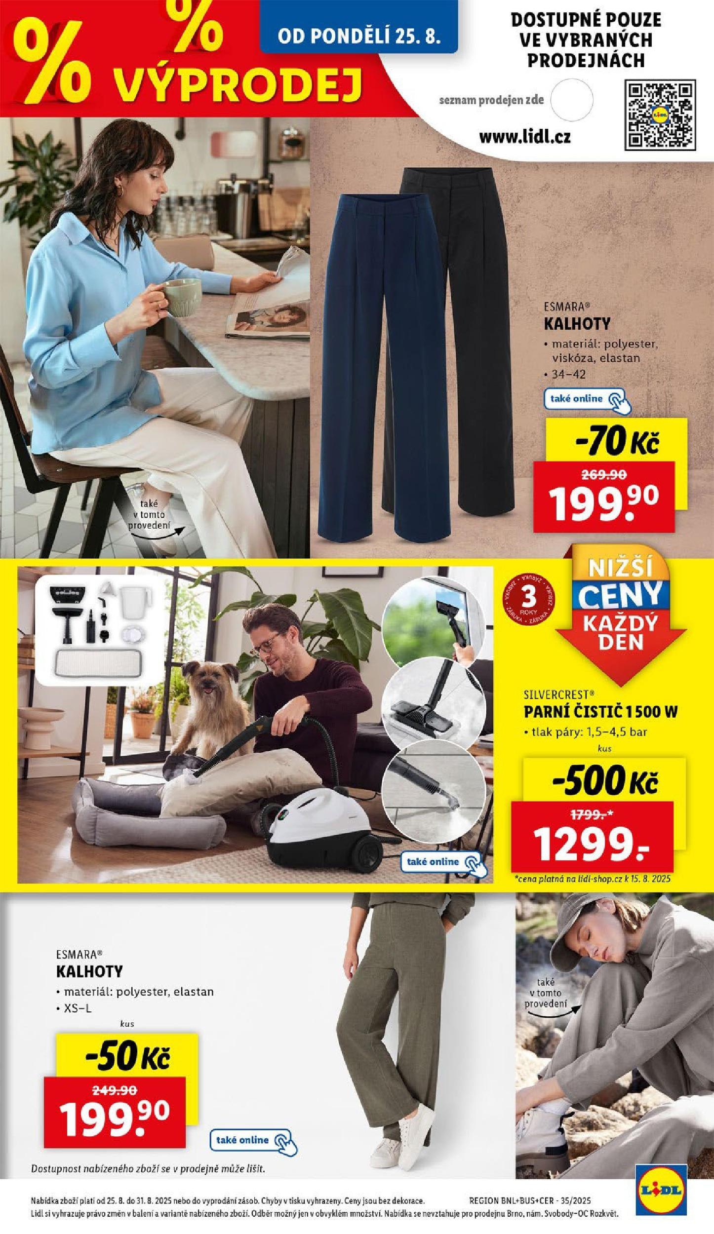 LIDL leták | 25.08.2025 | Akční leták příští týden | Strana: 21 | Produkty: Kalhoty, Parní čistič Lidl leták od 25.08.2025 - Nový akční leták | Strana: 21 | Produkty: Kalhoty, Parní čistič