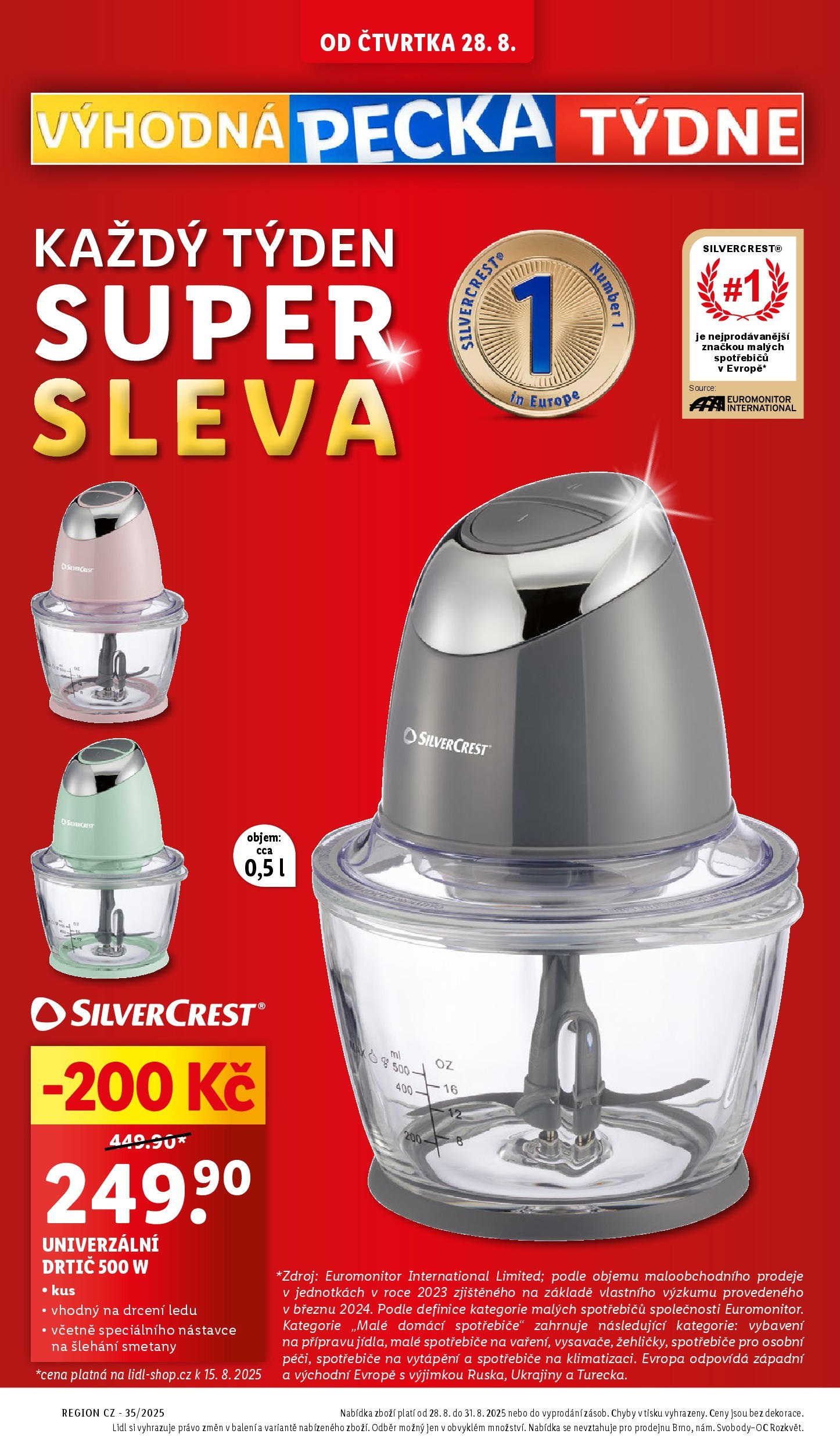 LIDL leták | 25.08.2025 | Akční leták příští týden | Strana: 22 | Produkty: Drtič Lidl leták od 25.08.2025 - Nový akční leták | Strana: 22 | Produkty: Drtič