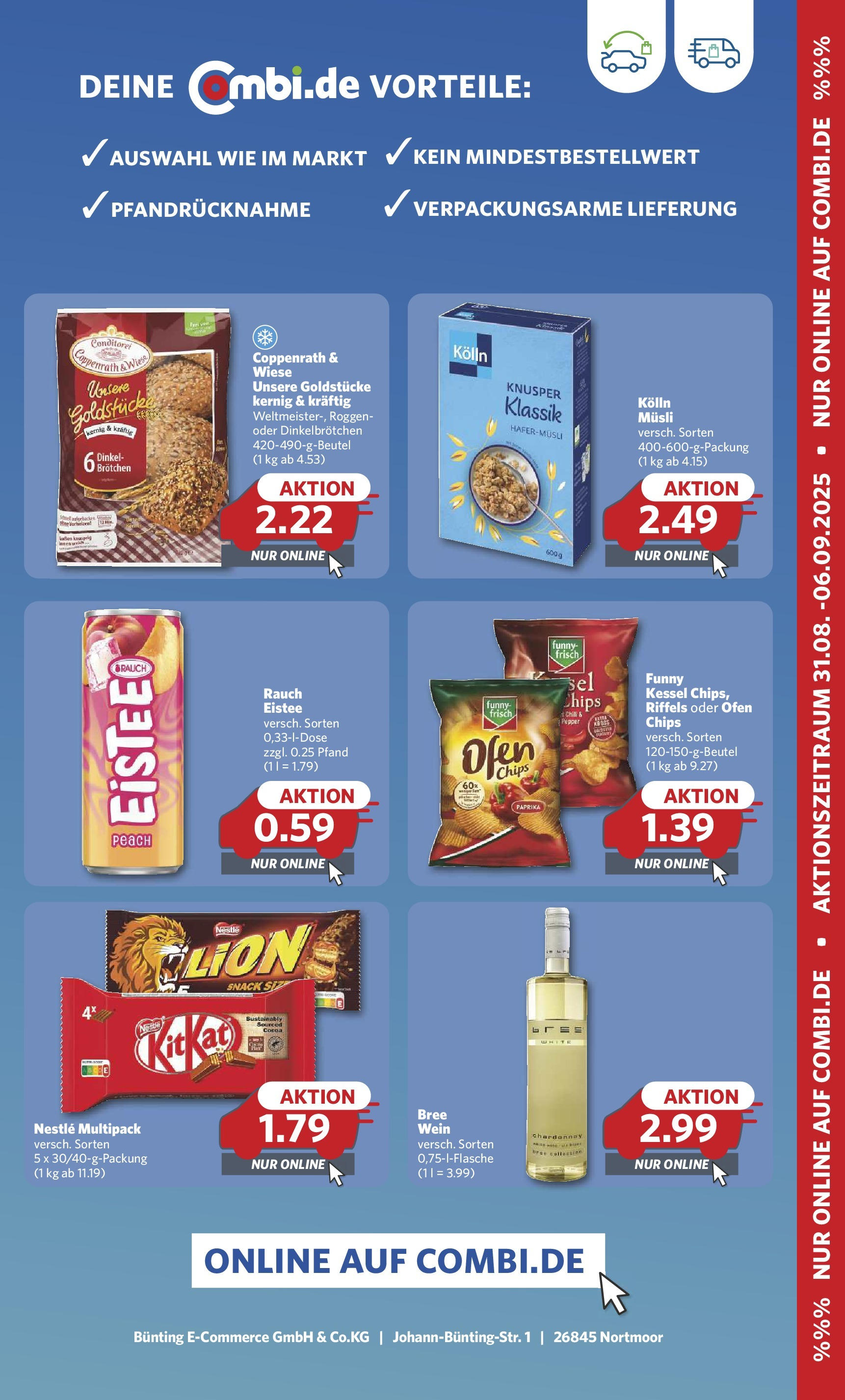 Combi Prospekt Twistringen (ab 01.09.2025) zum Blättern | Seite: 19 | Produkte: Kolln, Bree, Chili, Wein Combi Prospekt Twistringen (ab 01.09.2025) zum Blättern | Seite: 19 | Produkte: Kolln, Bree, Chili, Wein