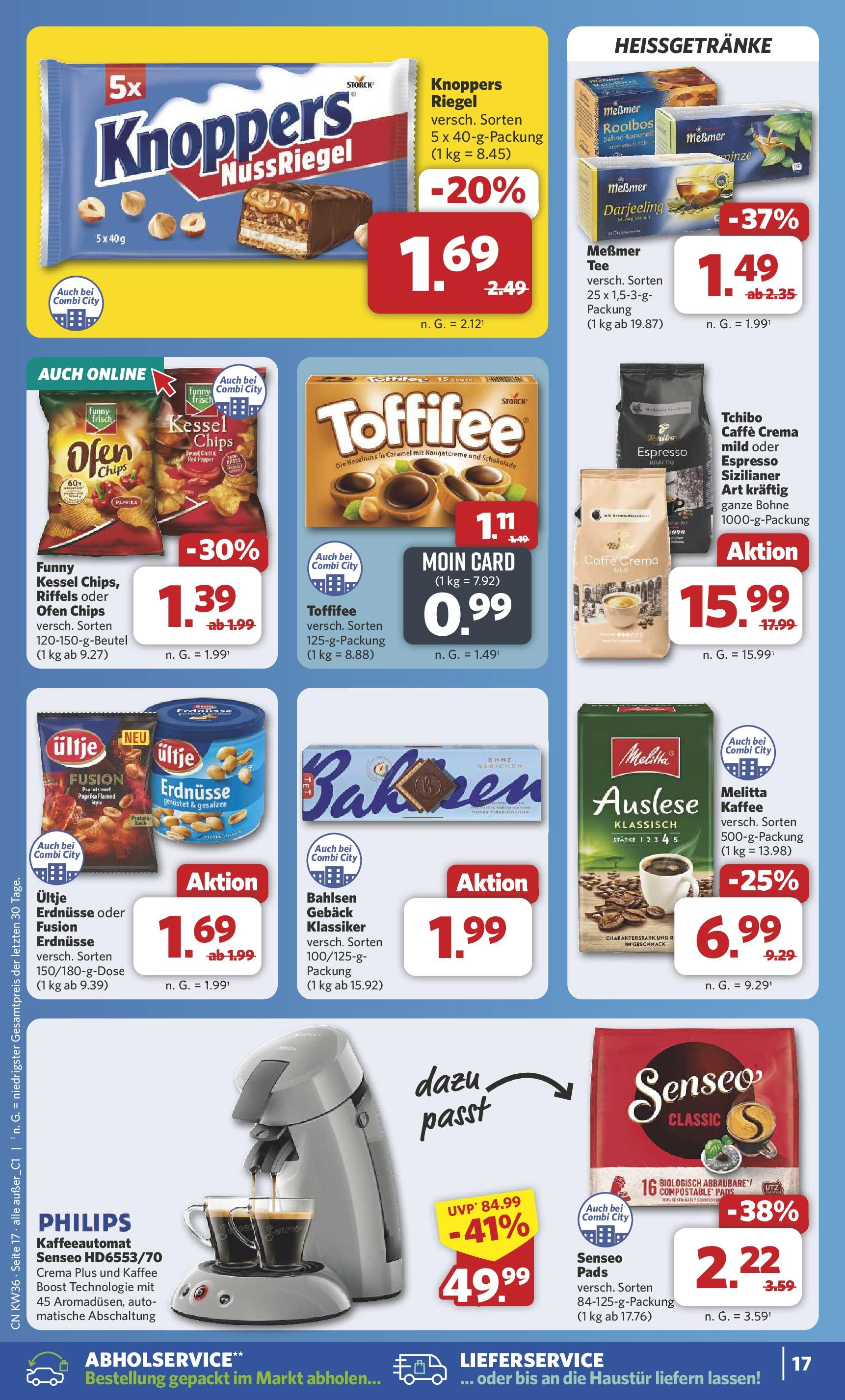 Combi Prospekt Twistringen (ab 01.09.2025) zum Blättern | Seite: 24 | Produkte: Melitta, Erdnüsse, Kaffee, Knoppers Combi Prospekt Twistringen (ab 01.09.2025) zum Blättern | Seite: 24 | Produkte: Melitta, Erdnüsse, Kaffee, Knoppers