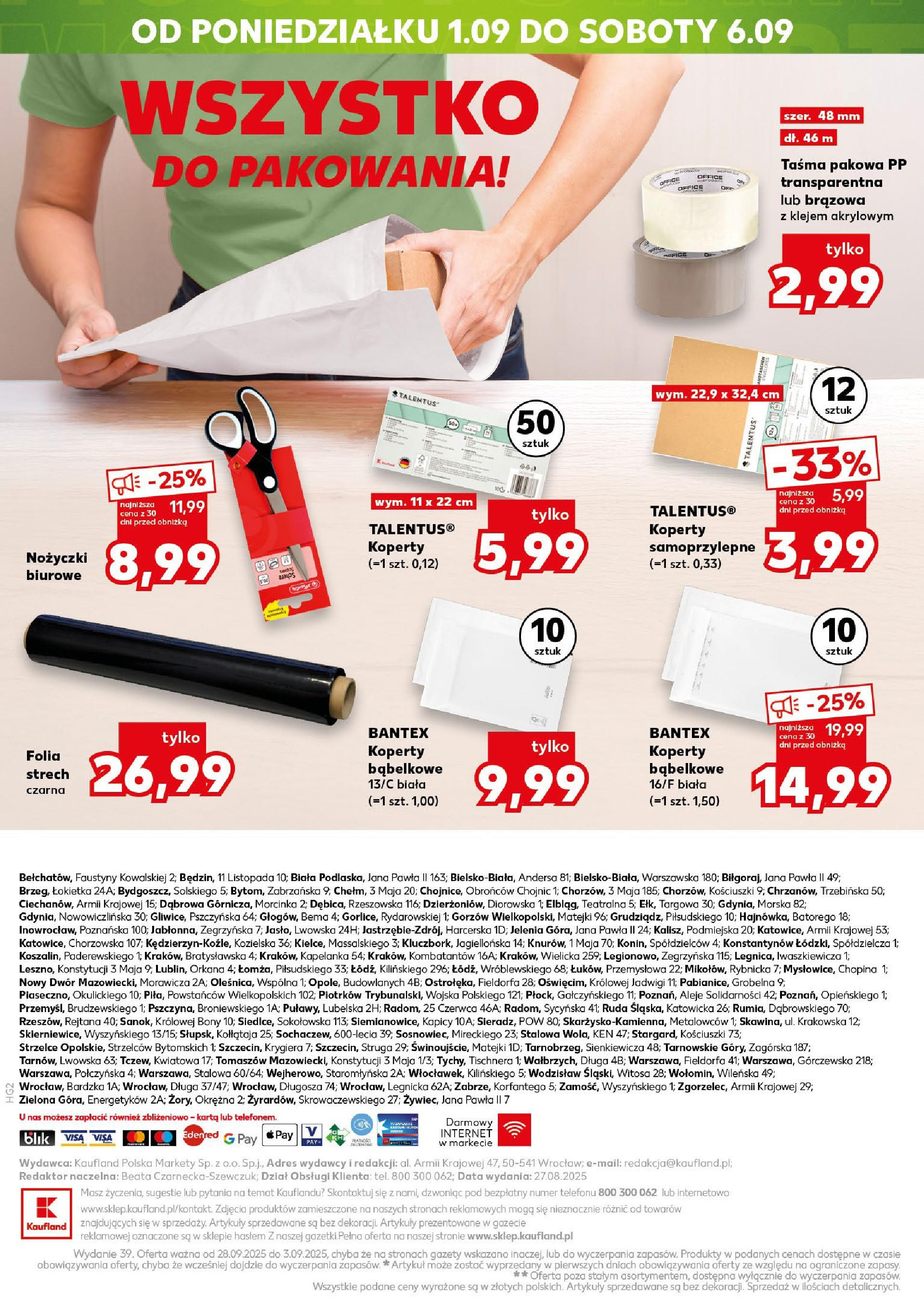 Kaufland gazetka - Mega okazje (28.08.2025) - od jutra | Strona: 20 | Produkty: Karta Kaufland gazetka - Mega okazje od 28.08.2025 - od jutra PDF | Strona: 20 | Produkty: Karta