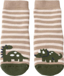ALANA Stoppersocken mit Dino-Motiv, braun, Gr. 23/24
