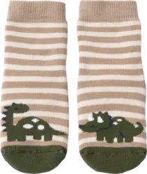 ALANA Stoppersocken mit Dino-Motiv, braun, Gr. 23/24