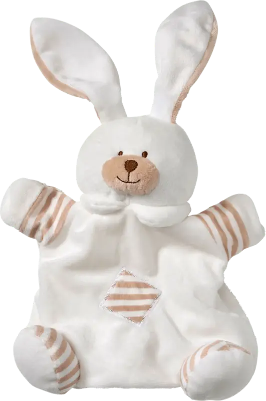 fluffies Handpuppe Hase, weiß
