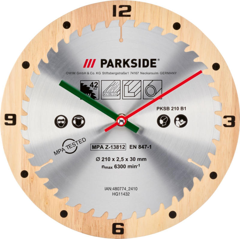 PARKSIDE® Стенен часовник PWCP1A1