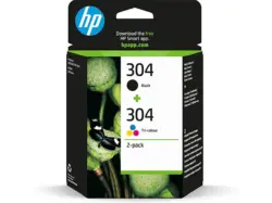 HP 2er Pack 304, schwarz/farbig (3JB05AE); Tintenpatrone