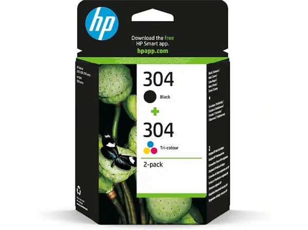 HP 2er Pack 304, schwarz/farbig (3JB05AE); Tintenpatrone
