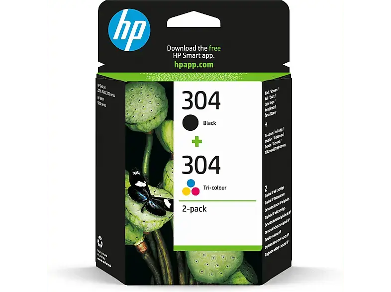 HP 2er Pack 304, schwarz/farbig (3JB05AE); Tintenpatrone