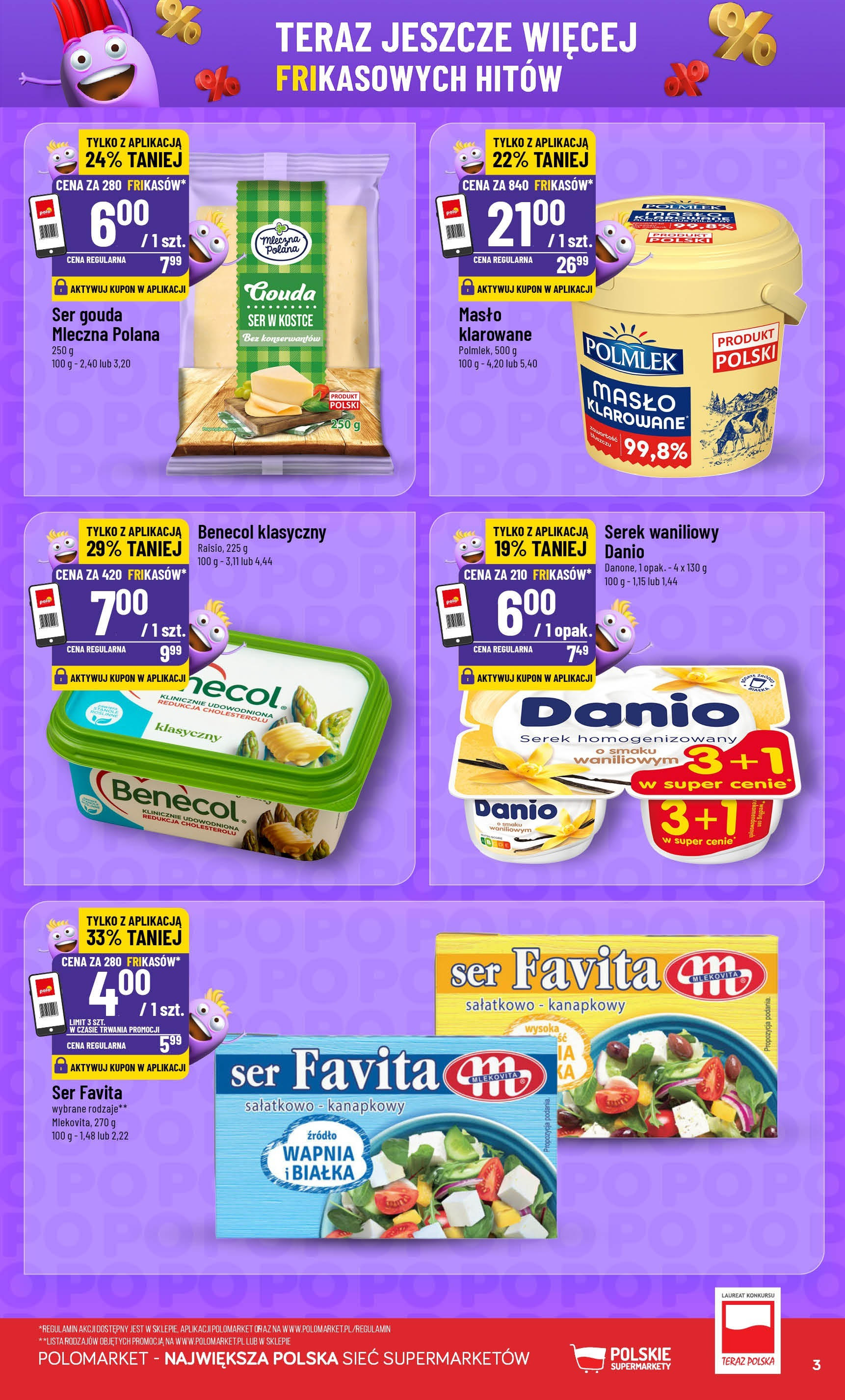 POLOmarket gazetka od jutra (27.08.2025) | Nowa PDF | Strona: 3 | Produkty: Serek, Masło, Ser, Ser gouda POLOmarket gazetka od jutra (27.08.2025) - Nowa PDF | Strona: 3 | Produkty: Serek, Masło, Ser, Ser gouda