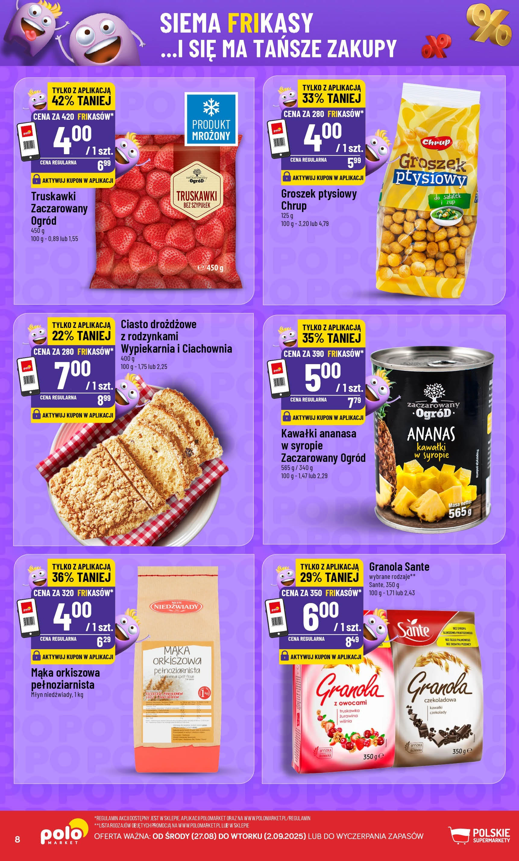 POLOmarket gazetka od jutra (27.08.2025) | Nowa PDF | Strona: 8 | Produkty: Czekolady, Ciasto drożdżowe, Groszek ptysiowy, Mąka orkiszowa POLOmarket gazetka od jutra (27.08.2025) - Nowa PDF | Strona: 8 | Produkty: Czekolady, Ciasto drożdżowe, Groszek ptysiowy, Mąka orkiszowa