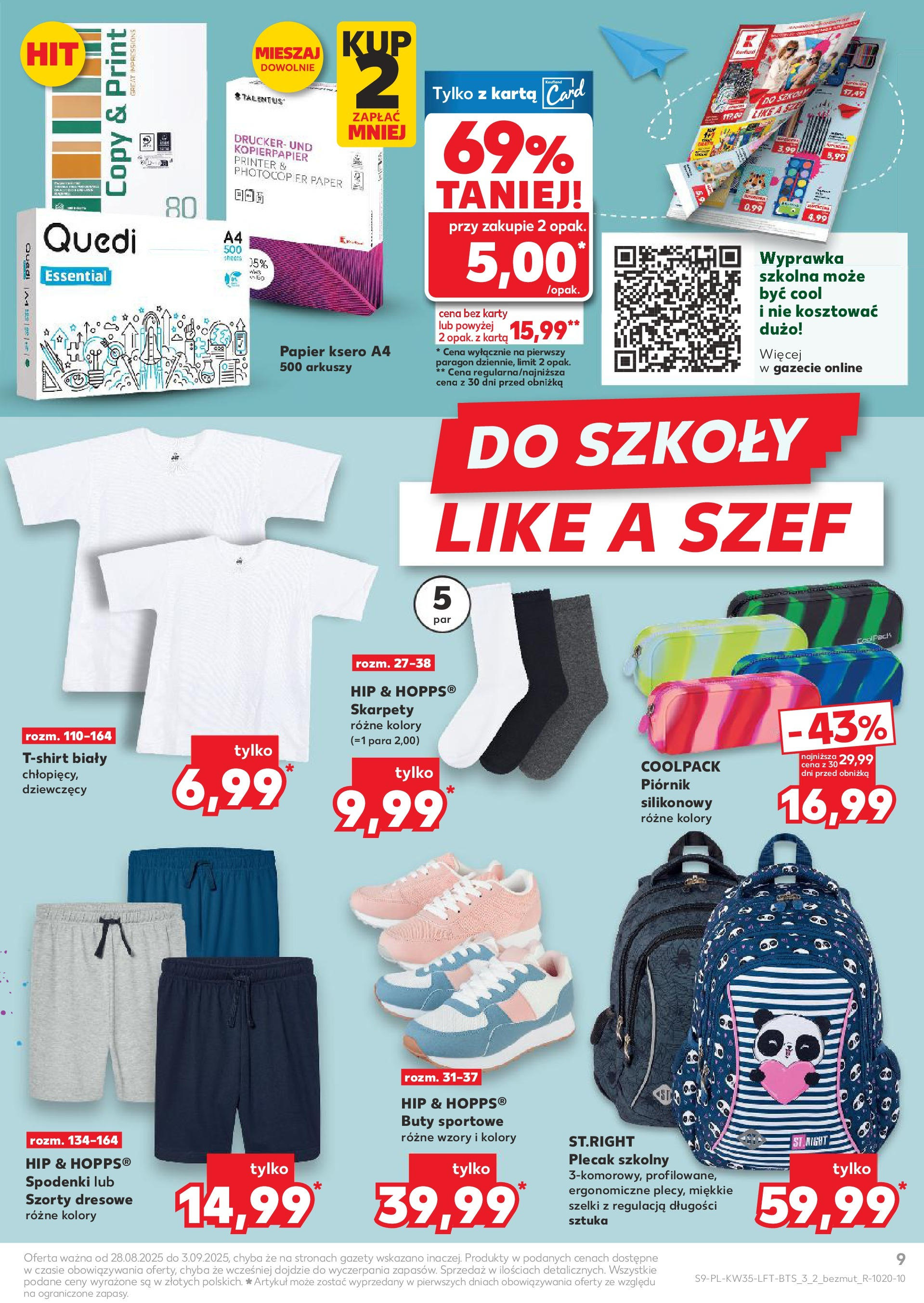 Kaufland gazetka (28.08.2025) - od jutra | Strona: 9 | Produkty: Szorty, Spodenki, Buty, Plecak Kaufland gazetka od 28.08.2025 - od jutra PDF | Strona: 9 | Produkty: Szorty, Spodenki, Buty, Plecak