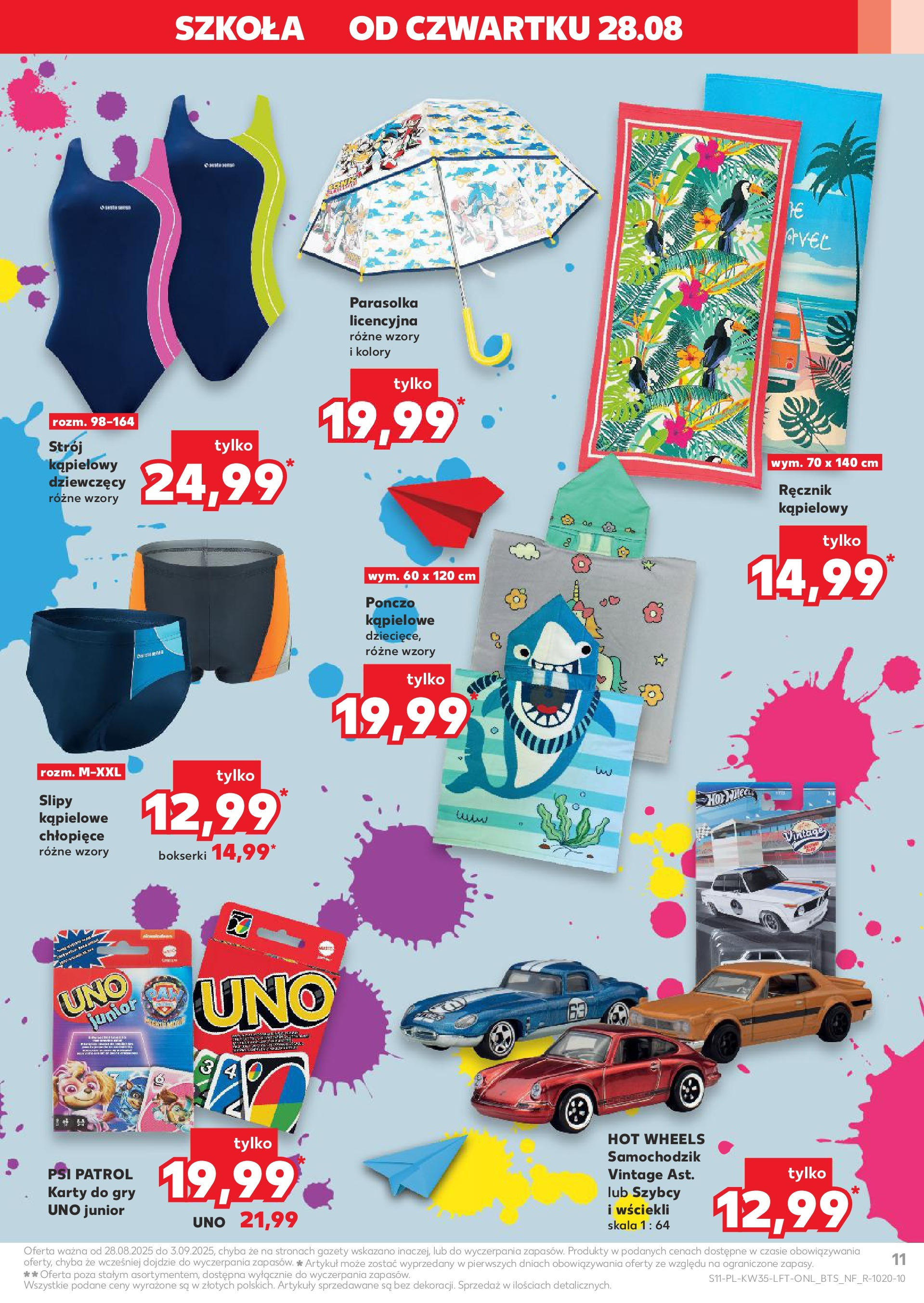 Kaufland gazetka (28.08.2025) - od jutra | Strona: 11 | Produkty: Bokserki, Parasolka, Gry Kaufland gazetka od 28.08.2025 - od jutra PDF | Strona: 11 | Produkty: Bokserki, Parasolka, Gry