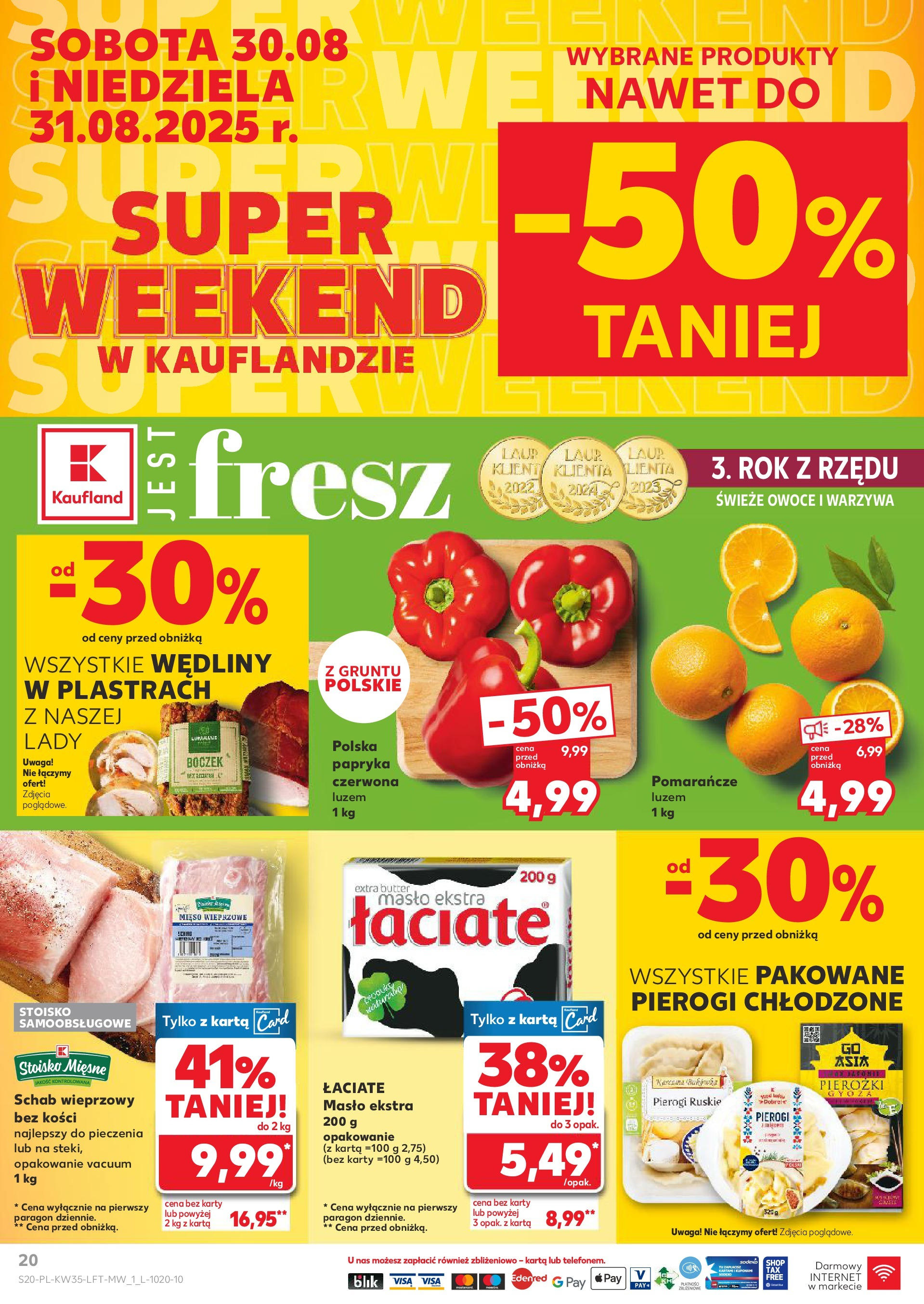 Kaufland gazetka (28.08.2025) - od jutra | Strona: 20 | Produkty: Schab, Mięso, Papryka, Owoce Kaufland gazetka od 28.08.2025 - od jutra PDF | Strona: 20 | Produkty: Schab, Mięso, Papryka, Owoce