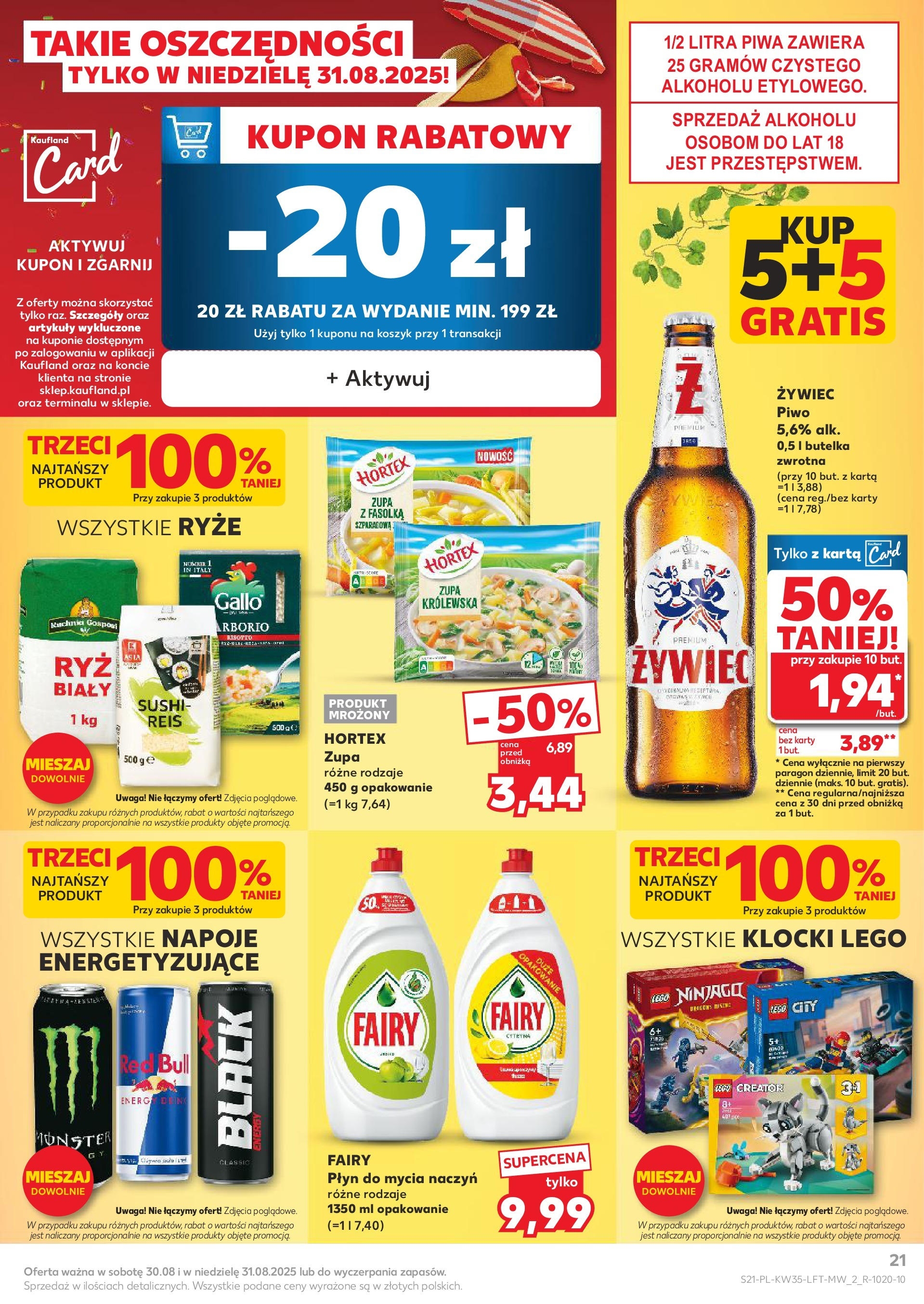 Kaufland gazetka (28.08.2025) - od jutra | Strona: 21 | Produkty: Karta, Red bull, Zupa, Fairy Kaufland gazetka od 28.08.2025 - od jutra PDF | Strona: 21 | Produkty: Karta, Red bull, Zupa, Fairy