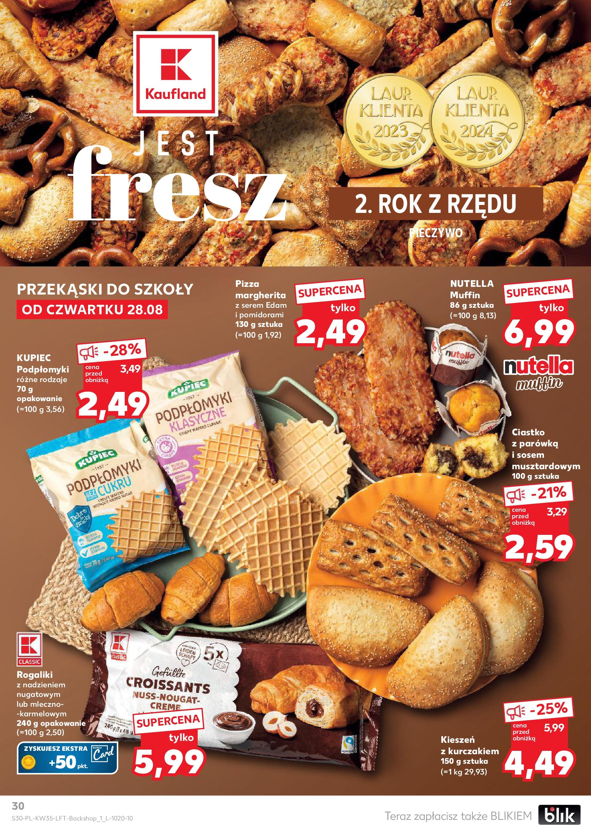 Kaufland gazetka (28.08.2025) - od jutra | Strona: 30 | Produkty: Nutella, Pizza Kaufland gazetka od 28.08.2025 - od jutra PDF | Strona: 30 | Produkty: Nutella, Pizza