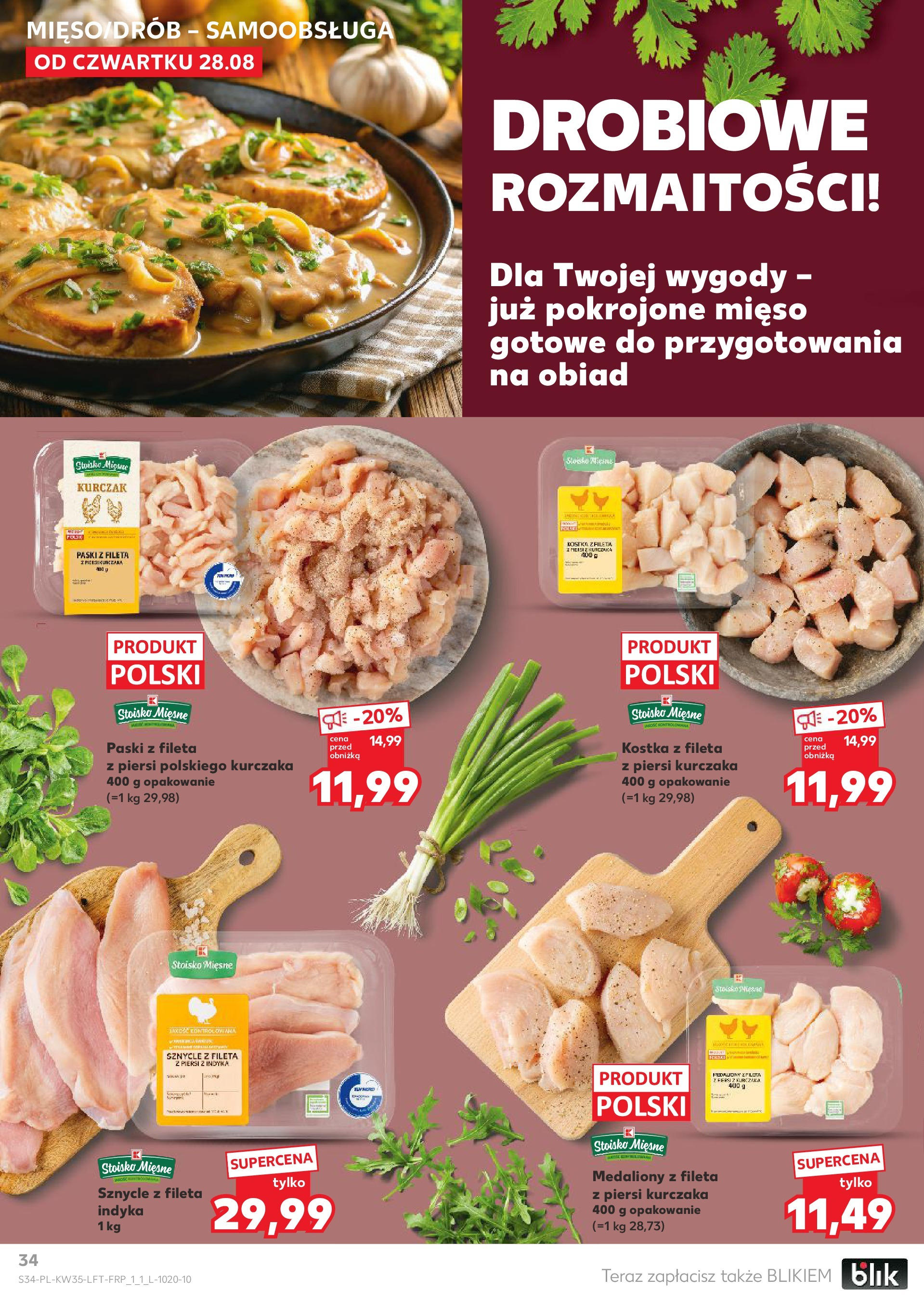 Kaufland gazetka (28.08.2025) - od jutra | Strona: 34 | Produkty: Kurczak, Piersi, Mięso Kaufland gazetka od 28.08.2025 - od jutra PDF | Strona: 34 | Produkty: Kurczak, Piersi, Mięso