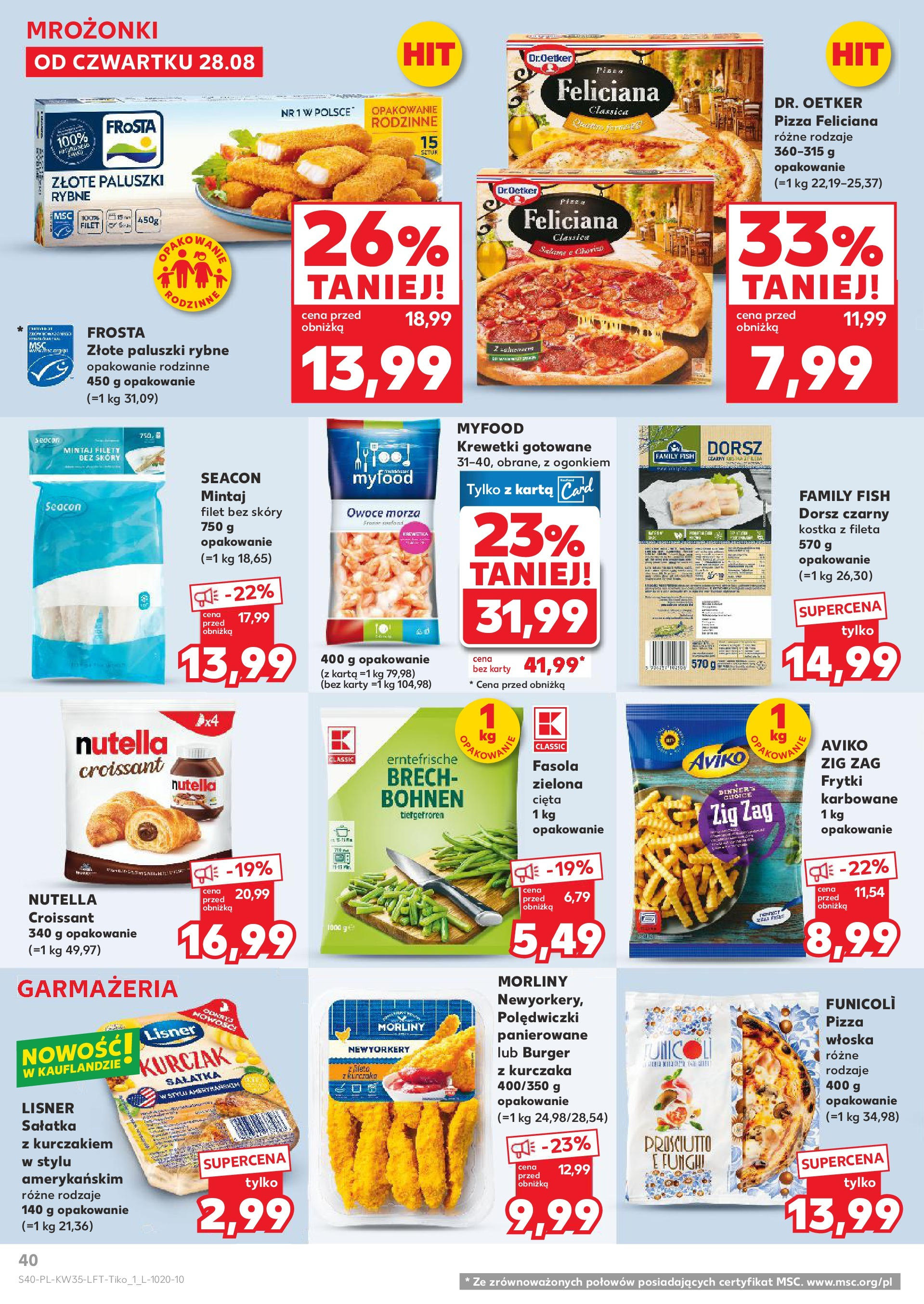 Kaufland gazetka (28.08.2025) - od jutra | Strona: 40 | Produkty: Kurczak, Mintaj, Paluszki, Prosciutto Kaufland gazetka od 28.08.2025 - od jutra PDF | Strona: 40 | Produkty: Kurczak, Mintaj, Paluszki, Prosciutto