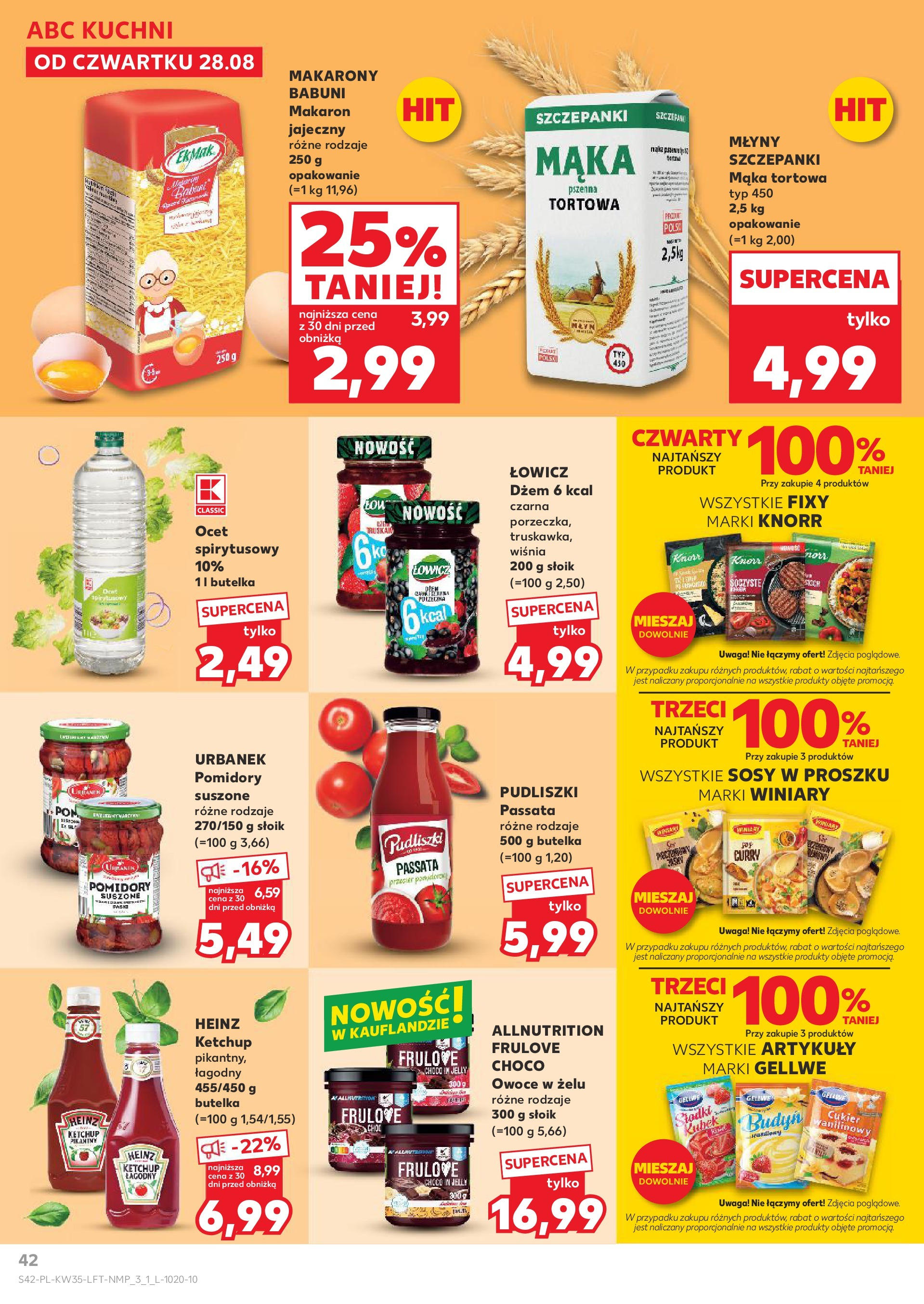 Kaufland gazetka (28.08.2025) - od jutra | Strona: 42 | Produkty: Ocet, Curry, Dżem, Owoce Kaufland gazetka od 28.08.2025 - od jutra PDF | Strona: 42 | Produkty: Ocet, Curry, Dżem, Owoce