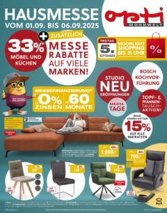 Entdecke - Hausmesse - gültig ab dem 27.08.2025 | Seite: 1 | Produkte: Bosch, Relaxsessel, Kuchen, Uhr