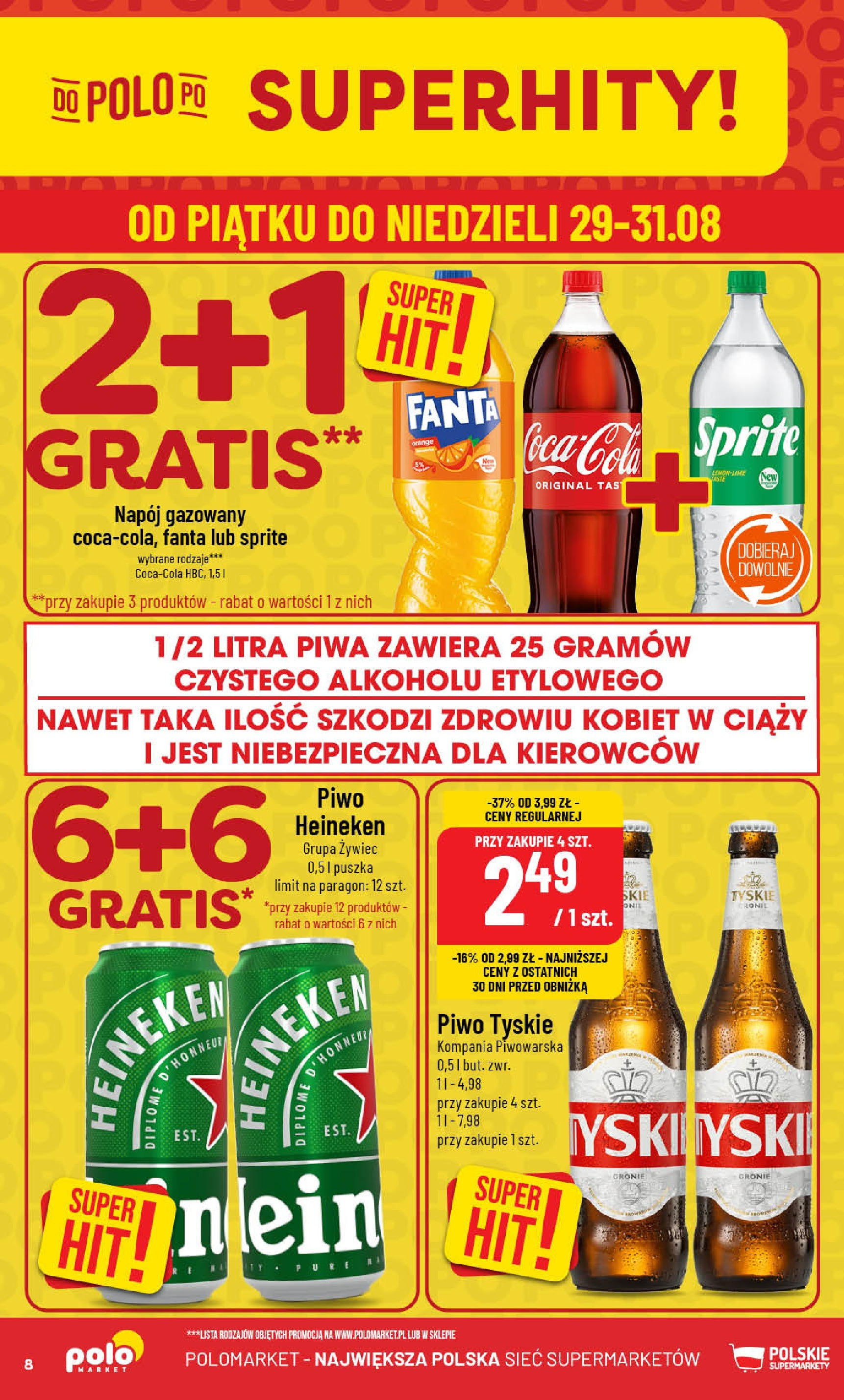 POLOmarket gazetka od jutra (27.08.2025) | Nowa PDF | Strona: 8 | Produkty: Sprite, Tyskie, Piwo, Heineken POLOmarket gazetka od jutra (27.08.2025) - Nowa PDF | Strona: 8 | Produkty: Sprite, Tyskie, Piwo, Heineken