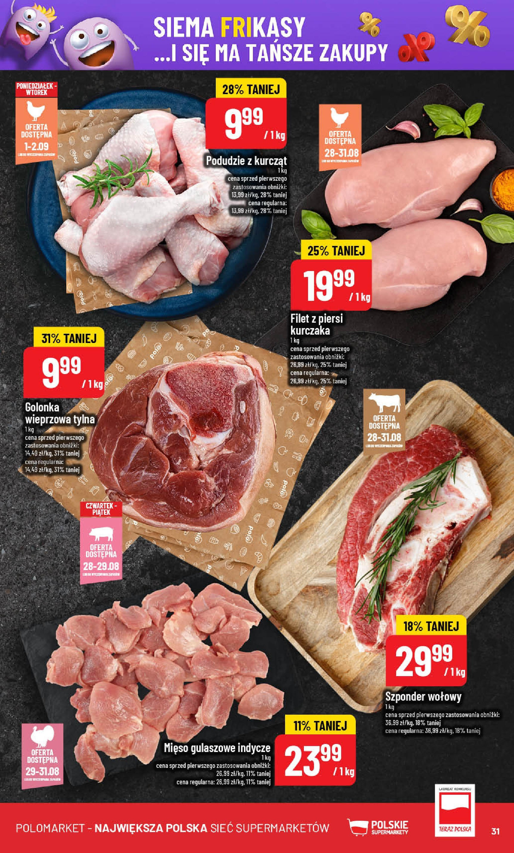 POLOmarket gazetka od jutra (27.08.2025) | Nowa PDF | Strona: 31 | Produkty: Piersi, Mięso, Golonka wieprzowa POLOmarket gazetka od jutra (27.08.2025) - Nowa PDF | Strona: 31 | Produkty: Piersi, Mięso, Golonka wieprzowa