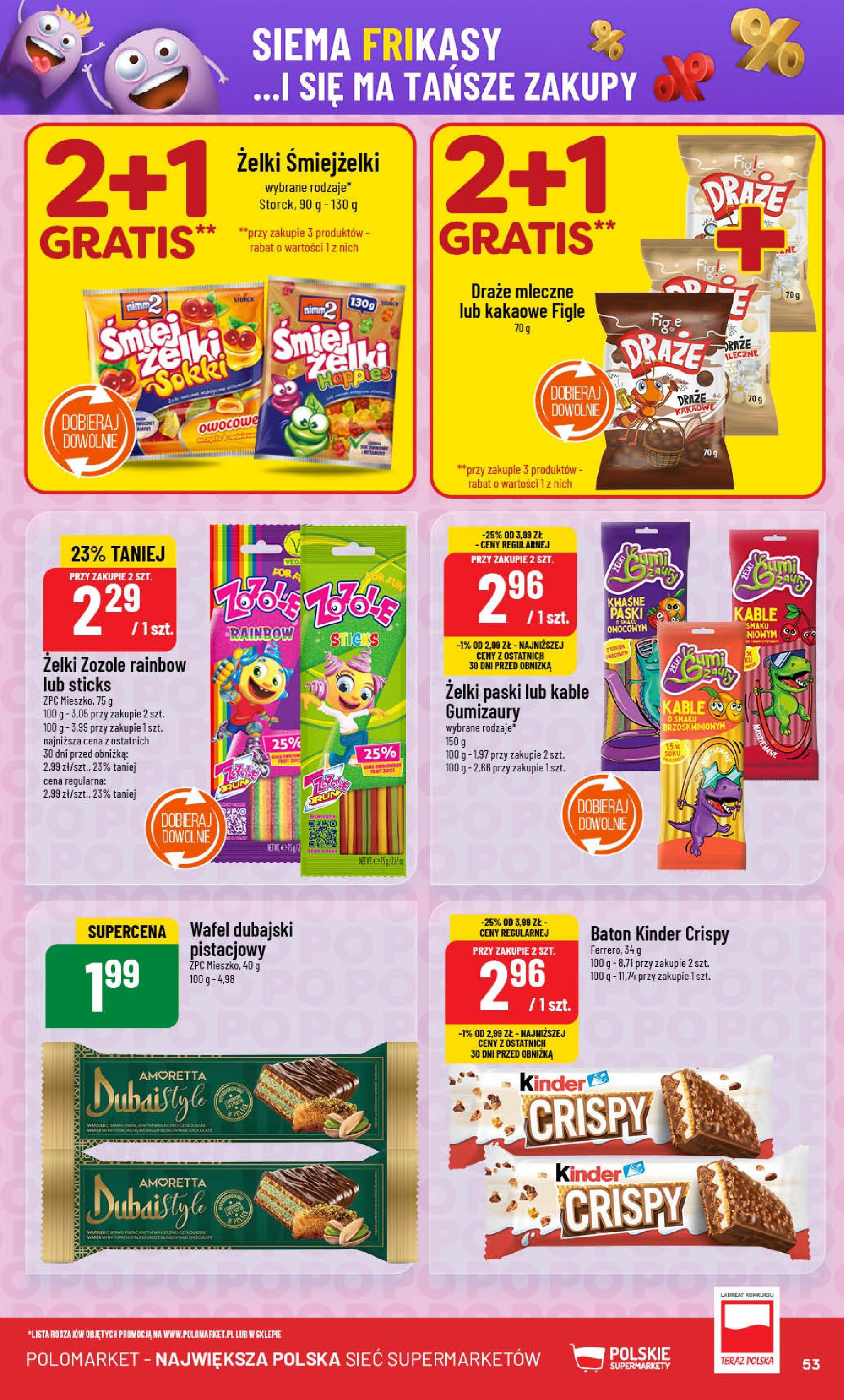 POLOmarket gazetka od jutra (27.08.2025) | Nowa PDF | Strona: 53 | Produkty: Baton, Żelki POLOmarket gazetka od jutra (27.08.2025) - Nowa PDF | Strona: 53 | Produkty: Baton, Żelki