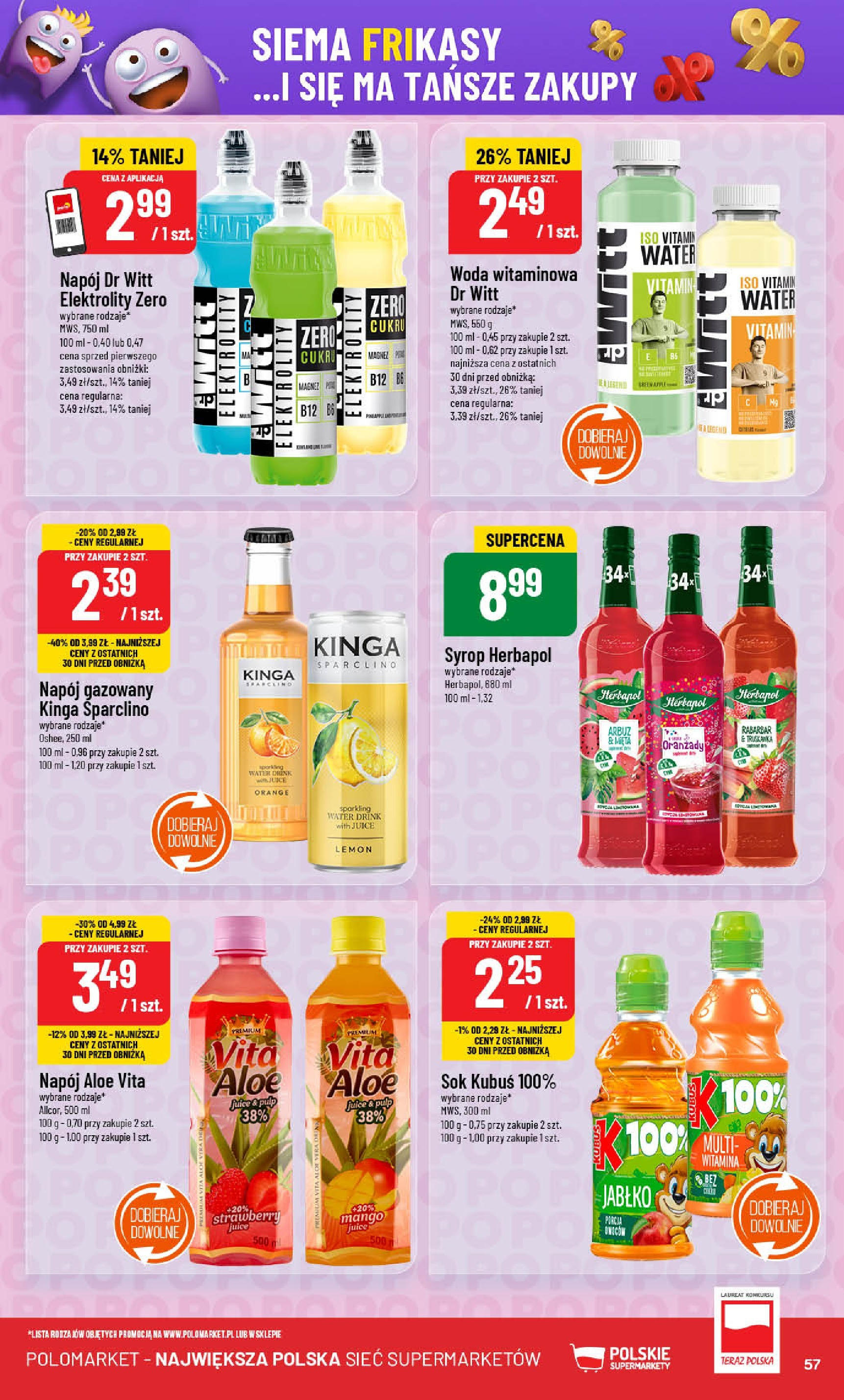 POLOmarket gazetka od jutra (27.08.2025) | Nowa PDF | Strona: 57 | Produkty: Mango, Syrop, Sok, Woda POLOmarket gazetka od jutra (27.08.2025) - Nowa PDF | Strona: 57 | Produkty: Mango, Syrop, Sok, Woda