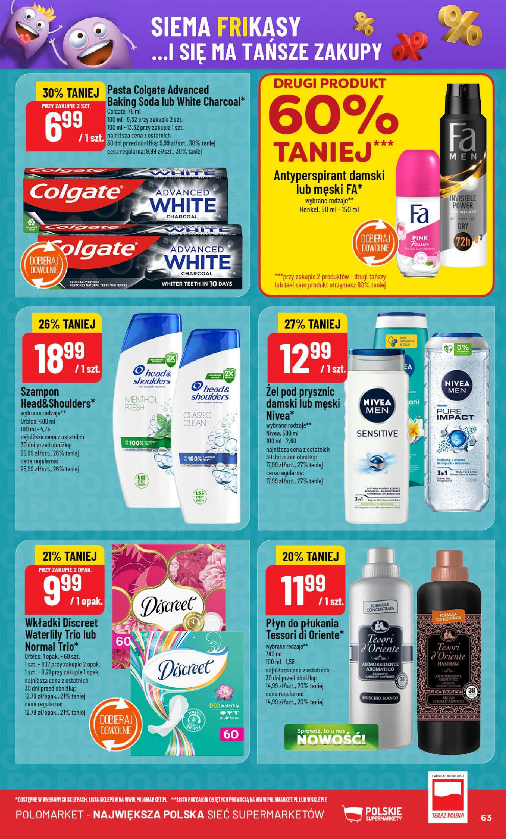 POLOmarket gazetka od jutra (27.08.2025) | Nowa PDF | Strona: 63 | Produkty: Prysznic, Szampon, Żel pod prysznic, Antyperspirant POLOmarket gazetka od jutra (27.08.2025) - Nowa PDF | Strona: 63 | Produkty: Prysznic, Szampon, Żel pod prysznic, Antyperspirant
