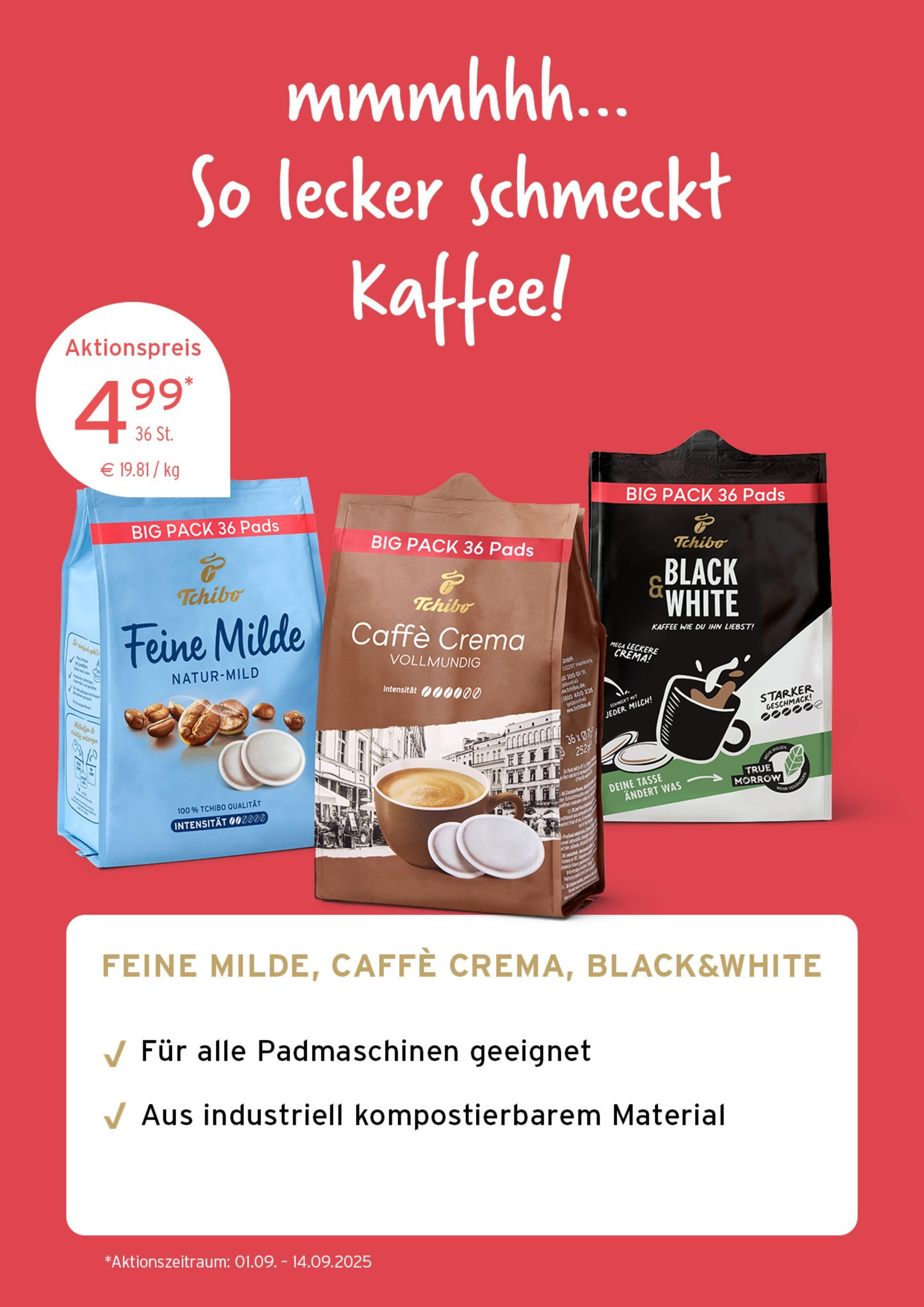 Tchibo Promo (ab 31.08.2025) zum Blättern | Seite: 4 | Produkte: Milch, Öl, Kaffee