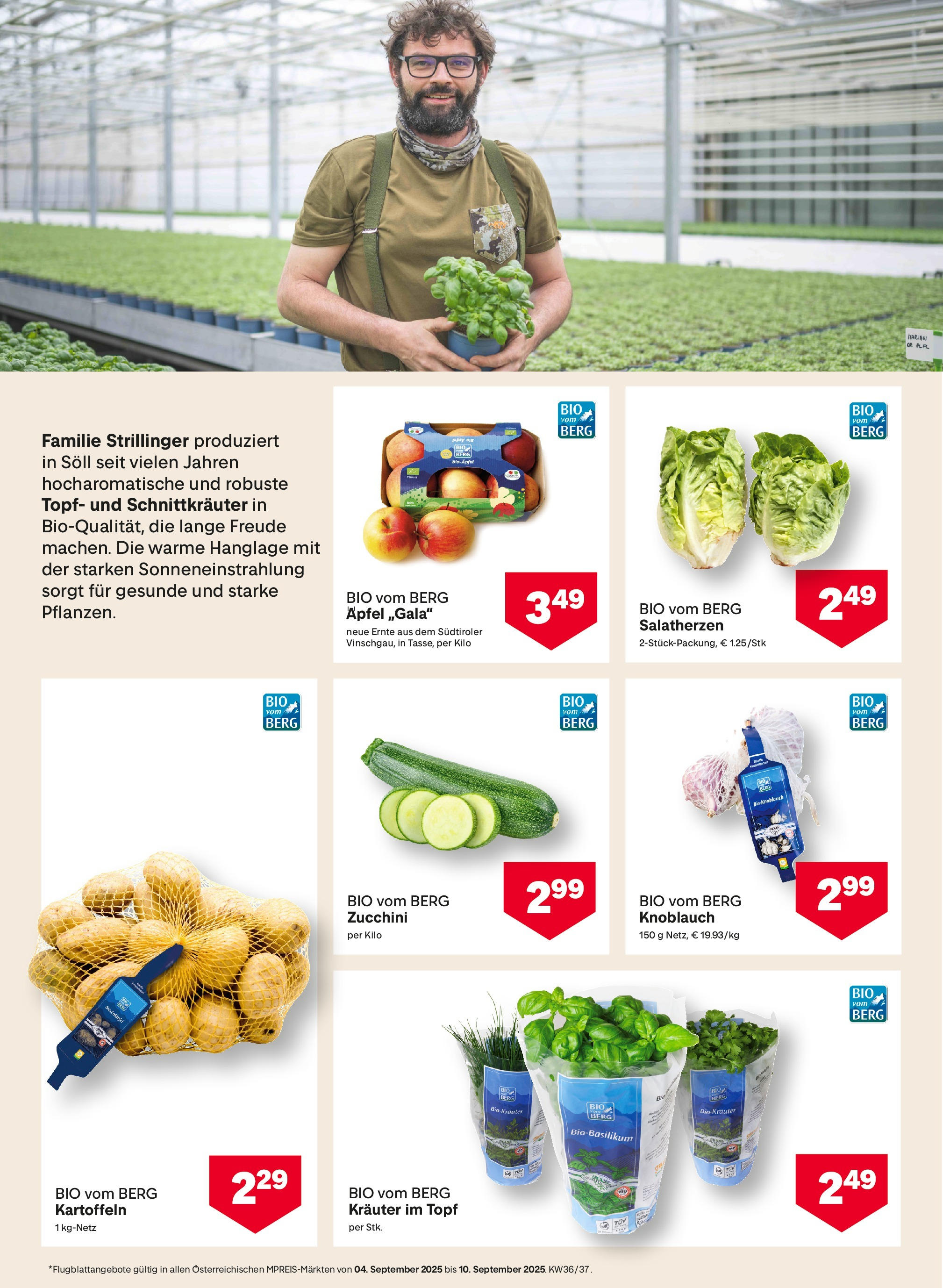 MPREIS Saalbach (04.09.2025) || Aktuelle Angebote | Seite: 10 | Produkte: Kartoffeln, Knoblauch, Äpfel MPREIS Saalbach von 04.09.2025 - Aktuelle Angebote | Seite: 10 | Produkte: Kartoffeln, Knoblauch, Äpfel