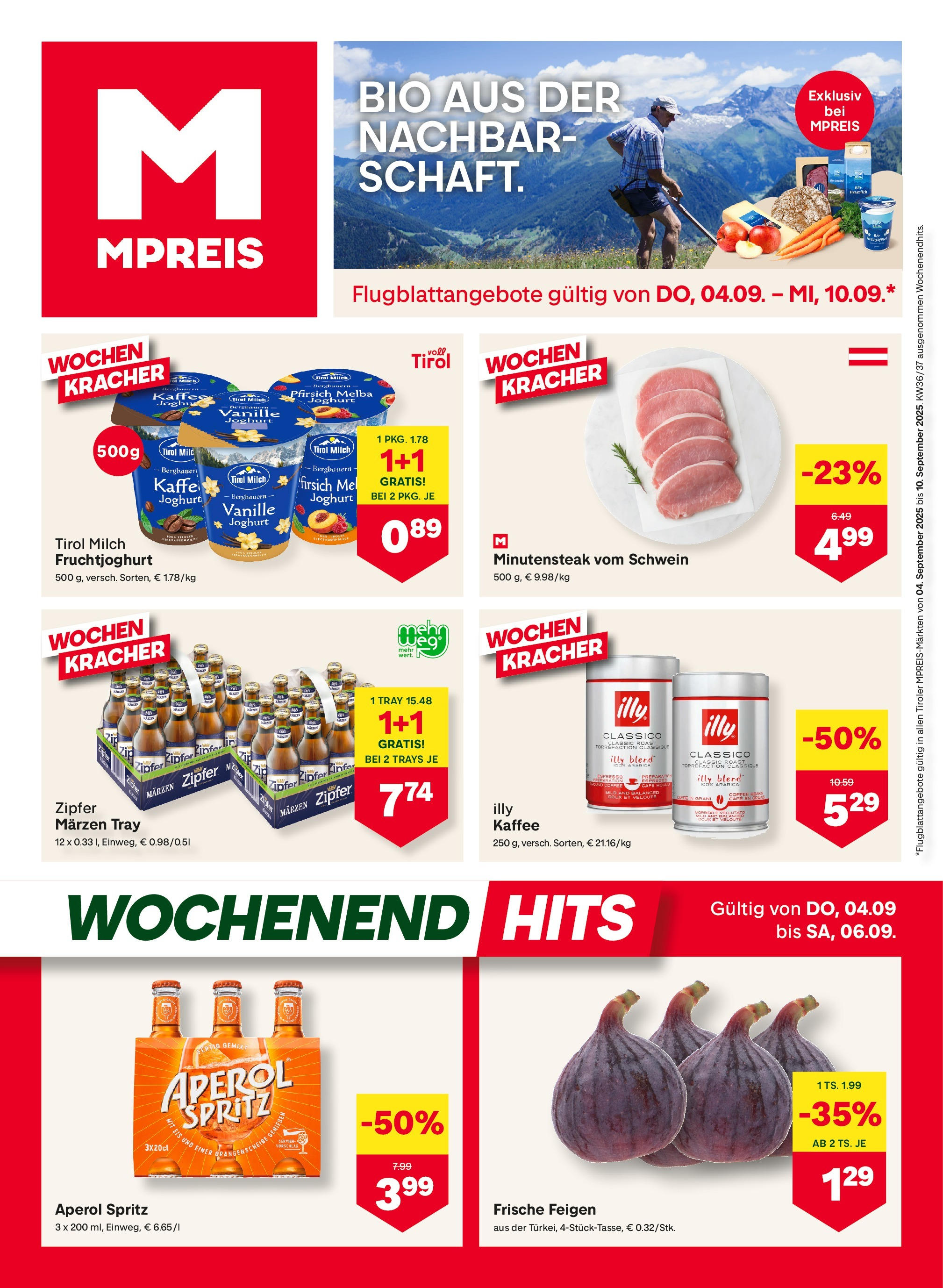 MPREIS Pfunds (04.09.2025) || Aktuelle Angebote | Seite: 1 | Produkte: Eis, Milch, Joghurt, Kaffee MPREIS Pfunds von 04.09.2025 - Aktuelle Angebote | Seite: 1 | Produkte: Eis, Milch, Joghurt, Kaffee