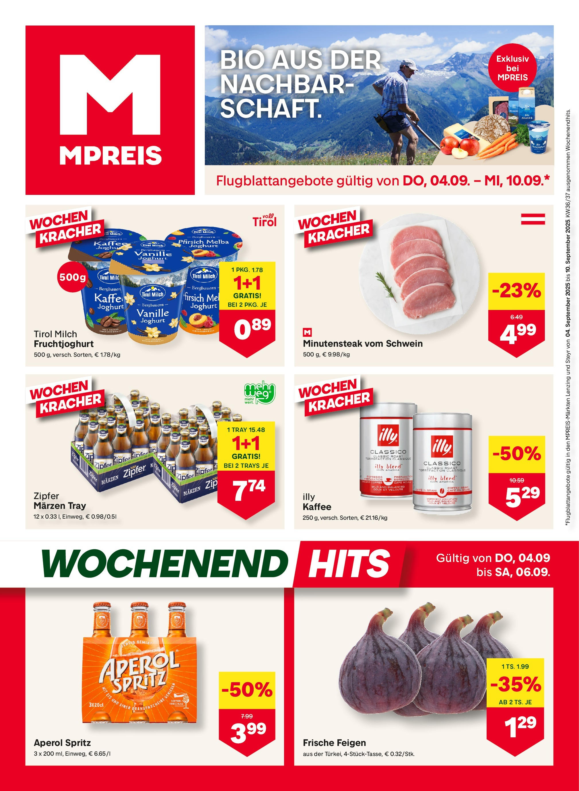 MPREIS Steyr (04.09.2025) || Aktuelle Angebote | Seite: 1 | Produkte: Eis, Joghurt, Öl, Kaffee MPREIS Steyr von 04.09.2025 - Aktuelle Angebote | Seite: 1 | Produkte: Eis, Joghurt, Öl, Kaffee