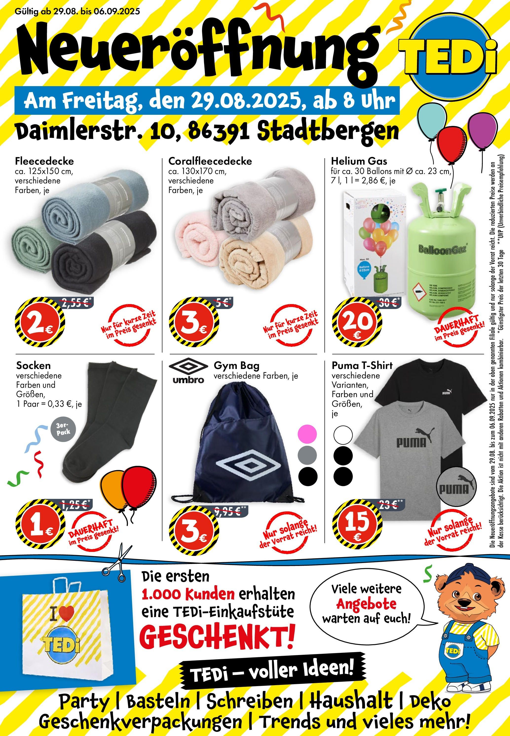 TEDi TEDi Neueröffnung in Stadtbergen (vom 25.08.2025 - 31.08.2025) Vorschau von dem Prospekt des Geschäftes TEDi, gültig ab dem 25.08.2025