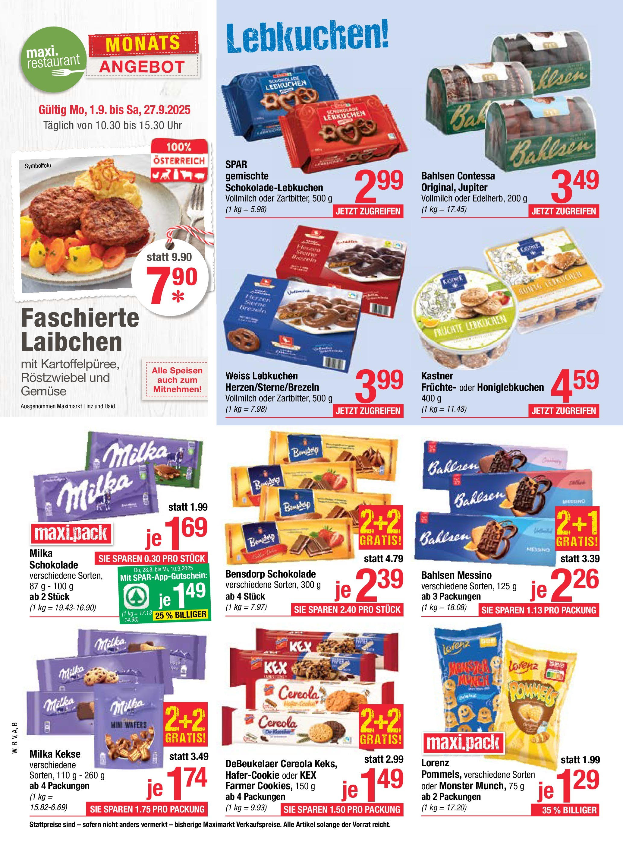 Maximarkt Ried (01.09.2025) || Aktuelle Angebote | Seite: 10 | Produkte: Kekse, Gemüse, Uhr, Schokolade Maximarkt Ried von 01.09.2025 - Aktuelle Angebote | Seite: 10 | Produkte: Kekse, Gemüse, Uhr, Schokolade