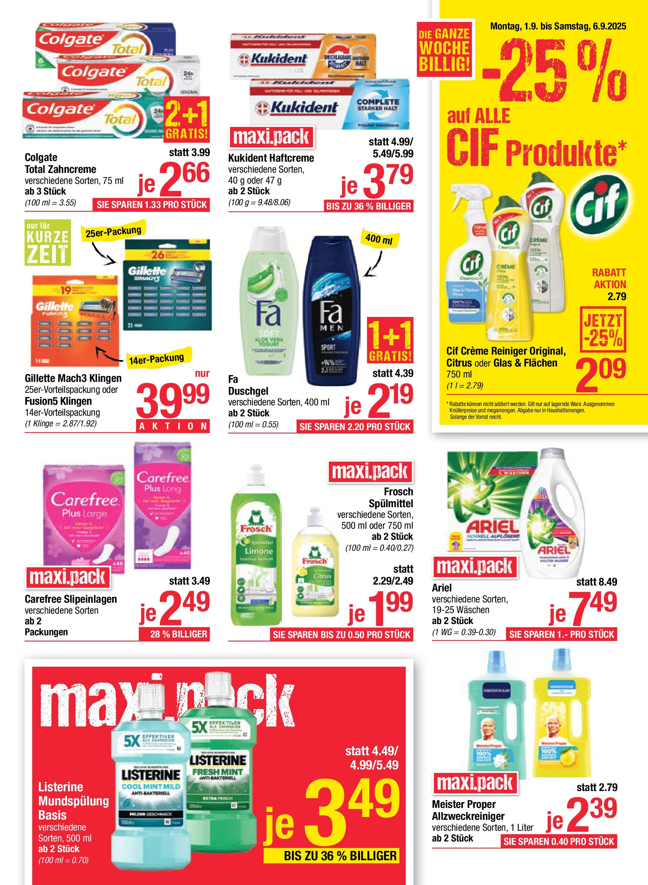Maximarkt Ried (01.09.2025) || Aktuelle Angebote | Seite: 13 | Produkte: Creme, Duschgel Maximarkt Ried von 01.09.2025 - Aktuelle Angebote | Seite: 13 | Produkte: Creme, Duschgel