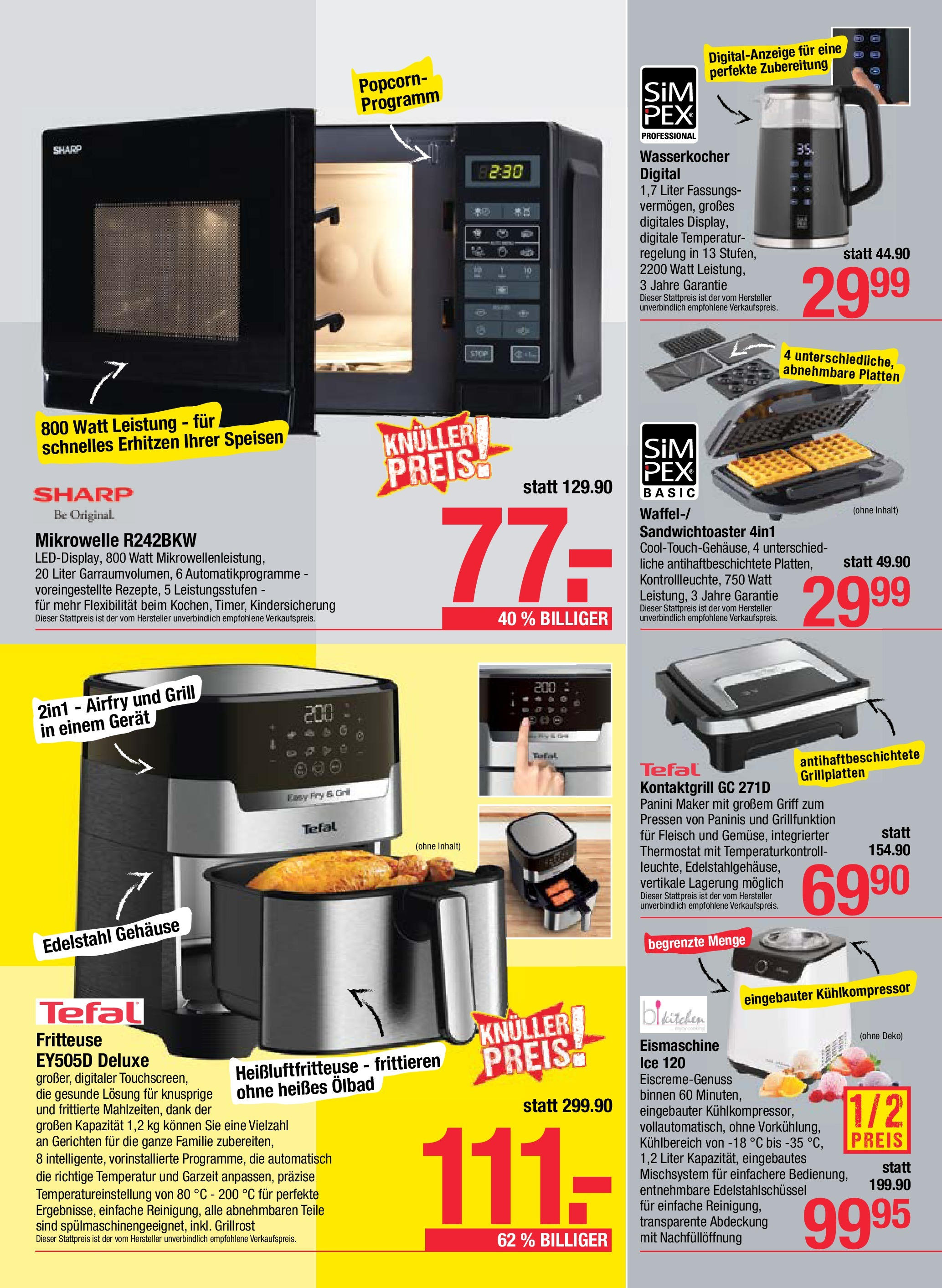 Maximarkt Ried (01.09.2025) || Aktuelle Angebote | Seite: 19 | Produkte: Mikrowelle, Grill, Wasserkocher Maximarkt Ried von 01.09.2025 - Aktuelle Angebote | Seite: 19 | Produkte: Mikrowelle, Grill, Wasserkocher