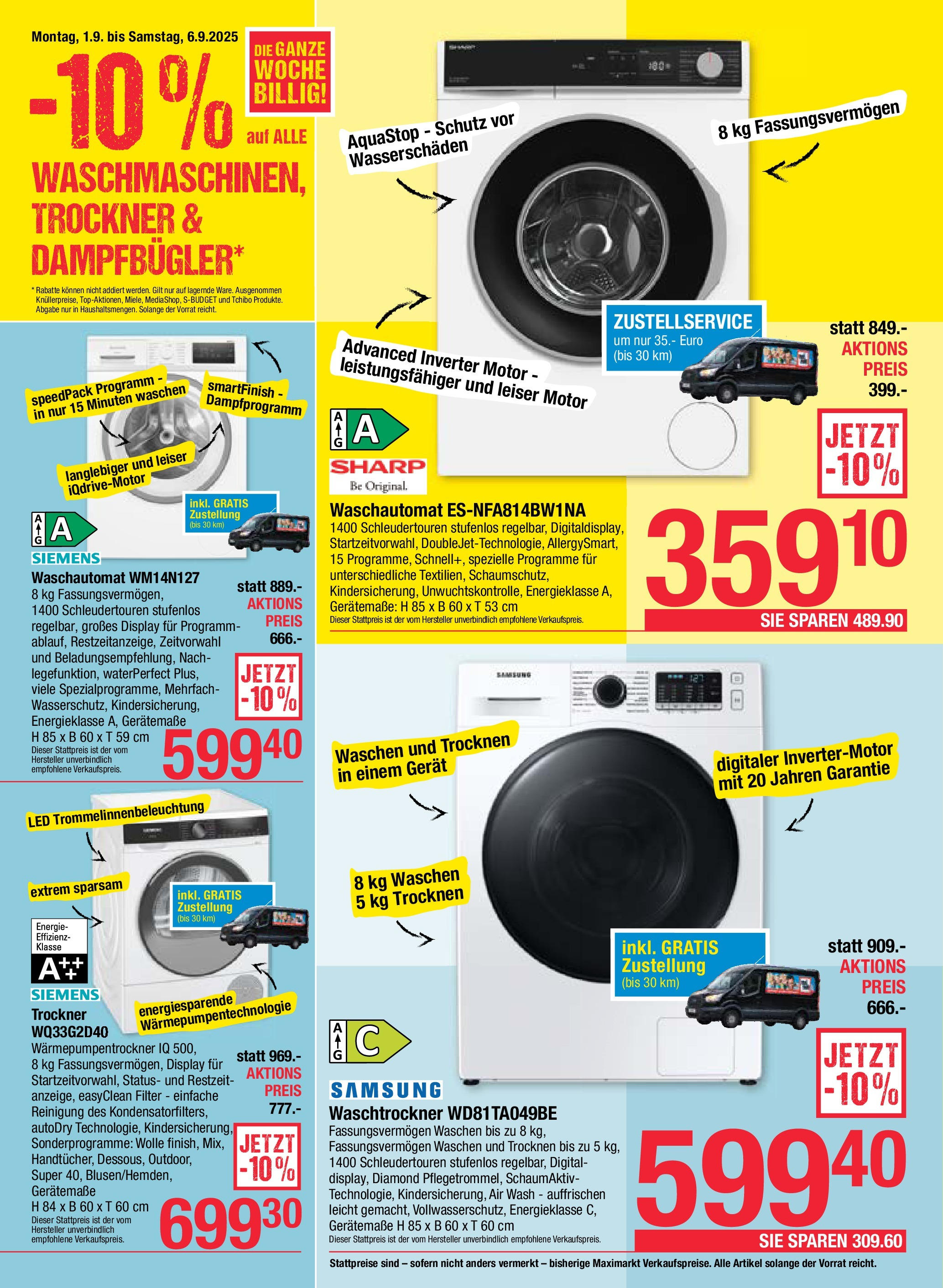 Maximarkt Ried (01.09.2025) || Aktuelle Angebote | Seite: 20 | Produkte: Trockner, Samsung Maximarkt Ried von 01.09.2025 - Aktuelle Angebote | Seite: 20 | Produkte: Trockner, Samsung
