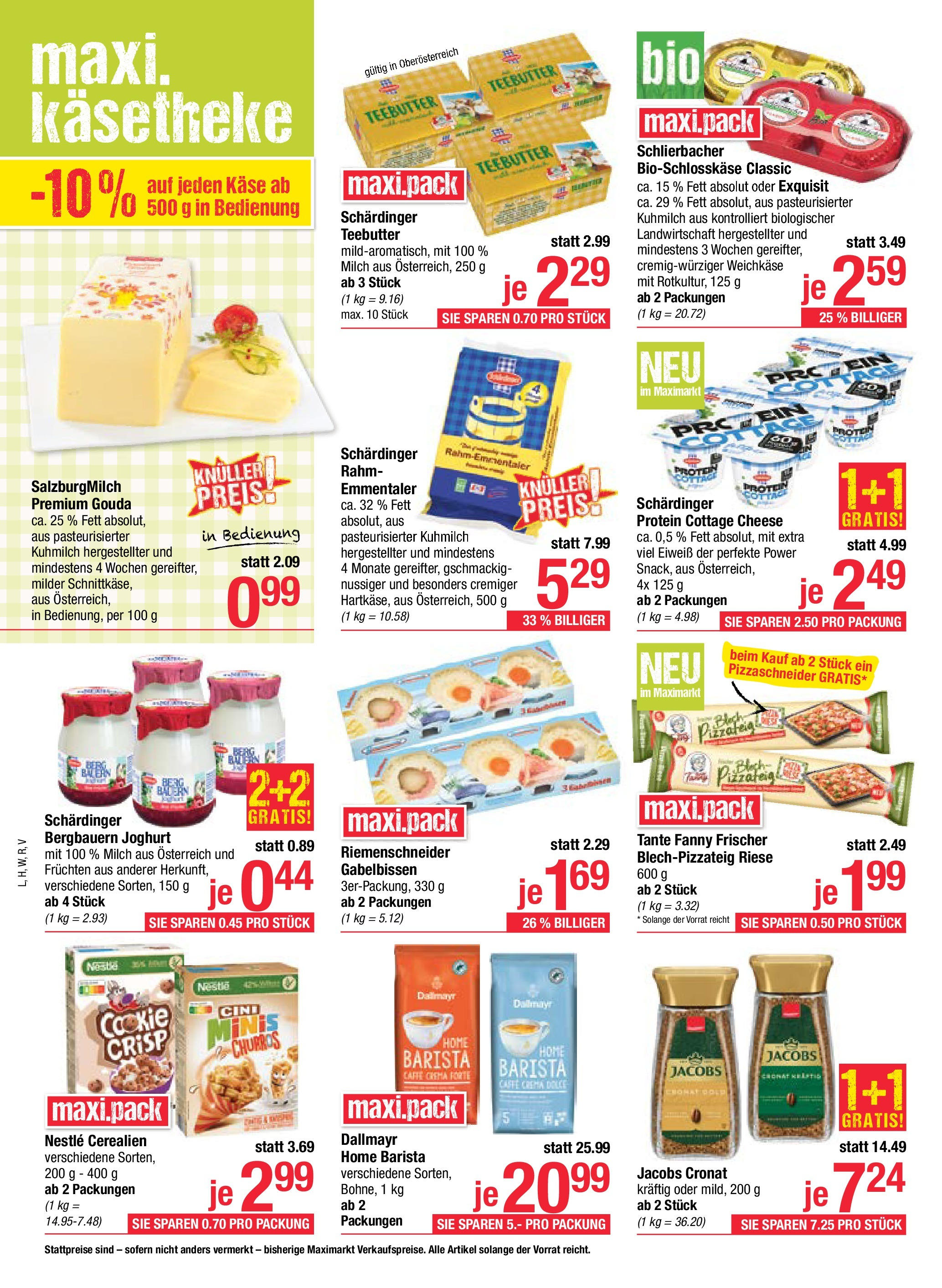Maximarkt Ried (01.09.2025) || Aktuelle Angebote | Seite: 8 | Produkte: Milch, Käse, Joghurt Maximarkt Ried von 01.09.2025 - Aktuelle Angebote | Seite: 8 | Produkte: Milch, Käse, Joghurt