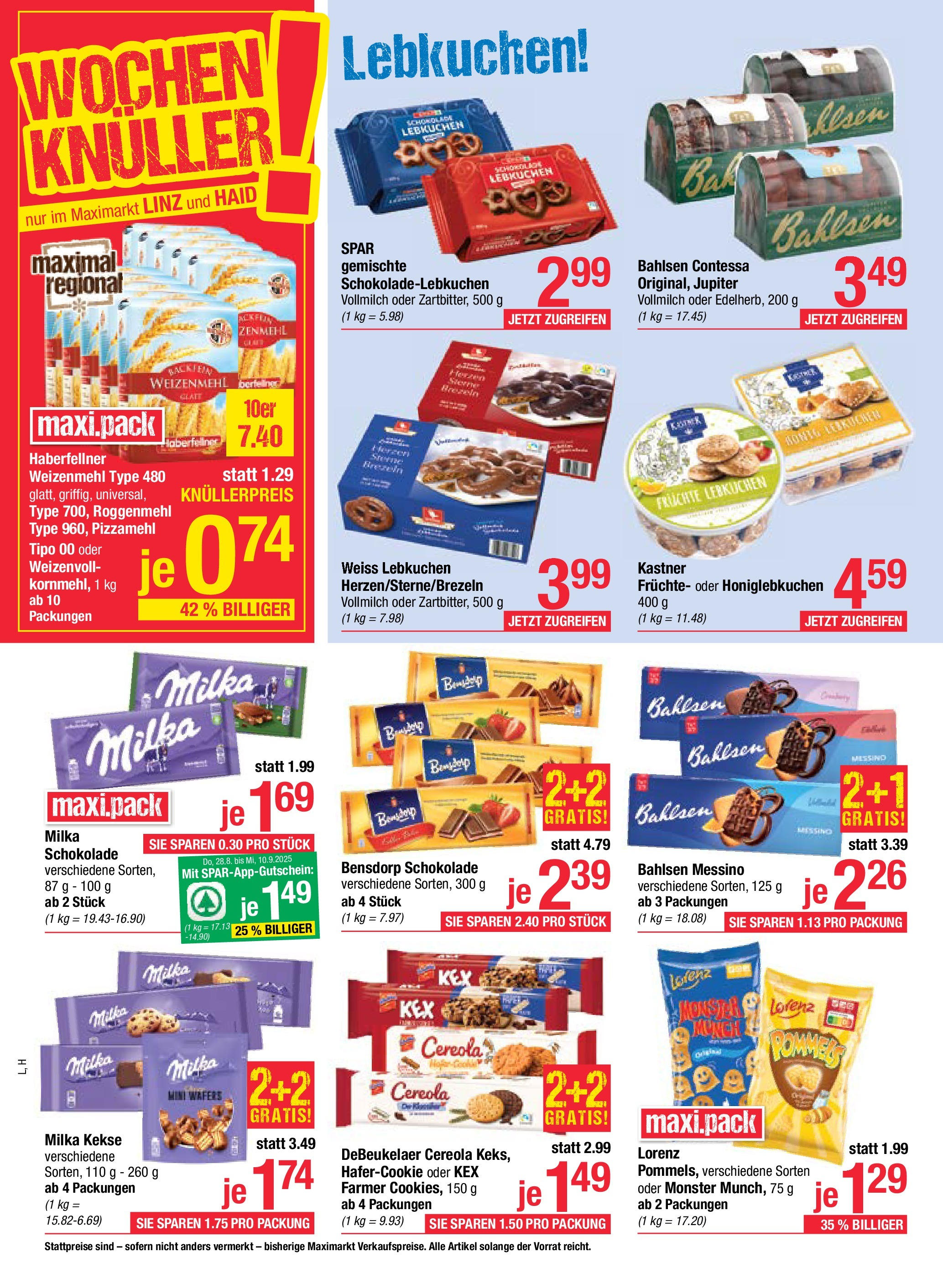Maximarkt Haid, Linz (01.09.2025) || Aktuelle Angebote | Seite: 10 | Produkte: Kekse, Schokolade Maximarkt Haid, Linz von 01.09.2025 - Aktuelle Angebote | Seite: 10 | Produkte: Kekse, Schokolade