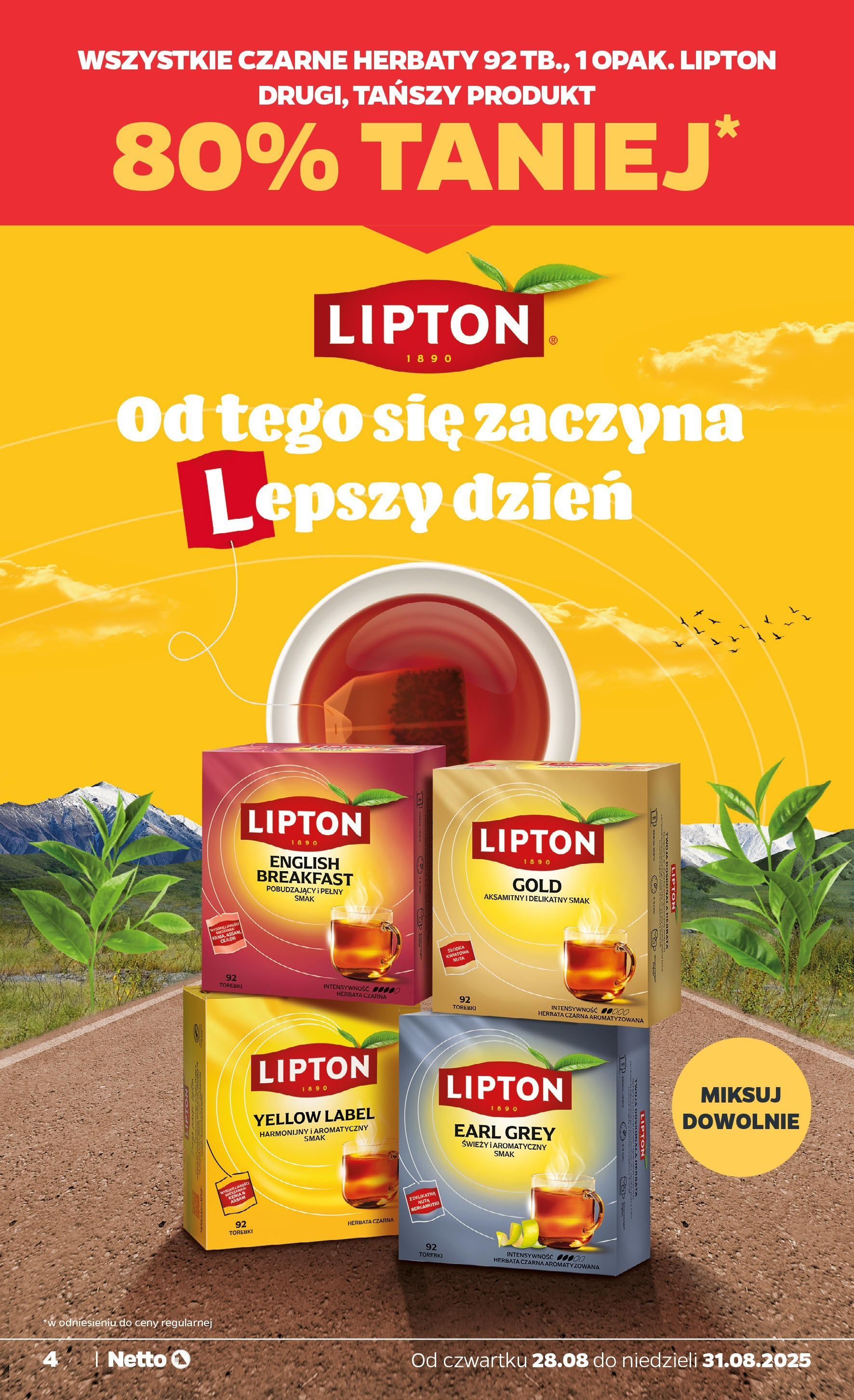 Netto gazetka - Spożywcza od 28.08.2025 | Promocje | Strona: 4 | Produkty: Herbata, Torebki Netto gazetka - Spożywcza od 28.08.2025 - Aktualne promocje | Strona: 4 | Produkty: Herbata, Torebki