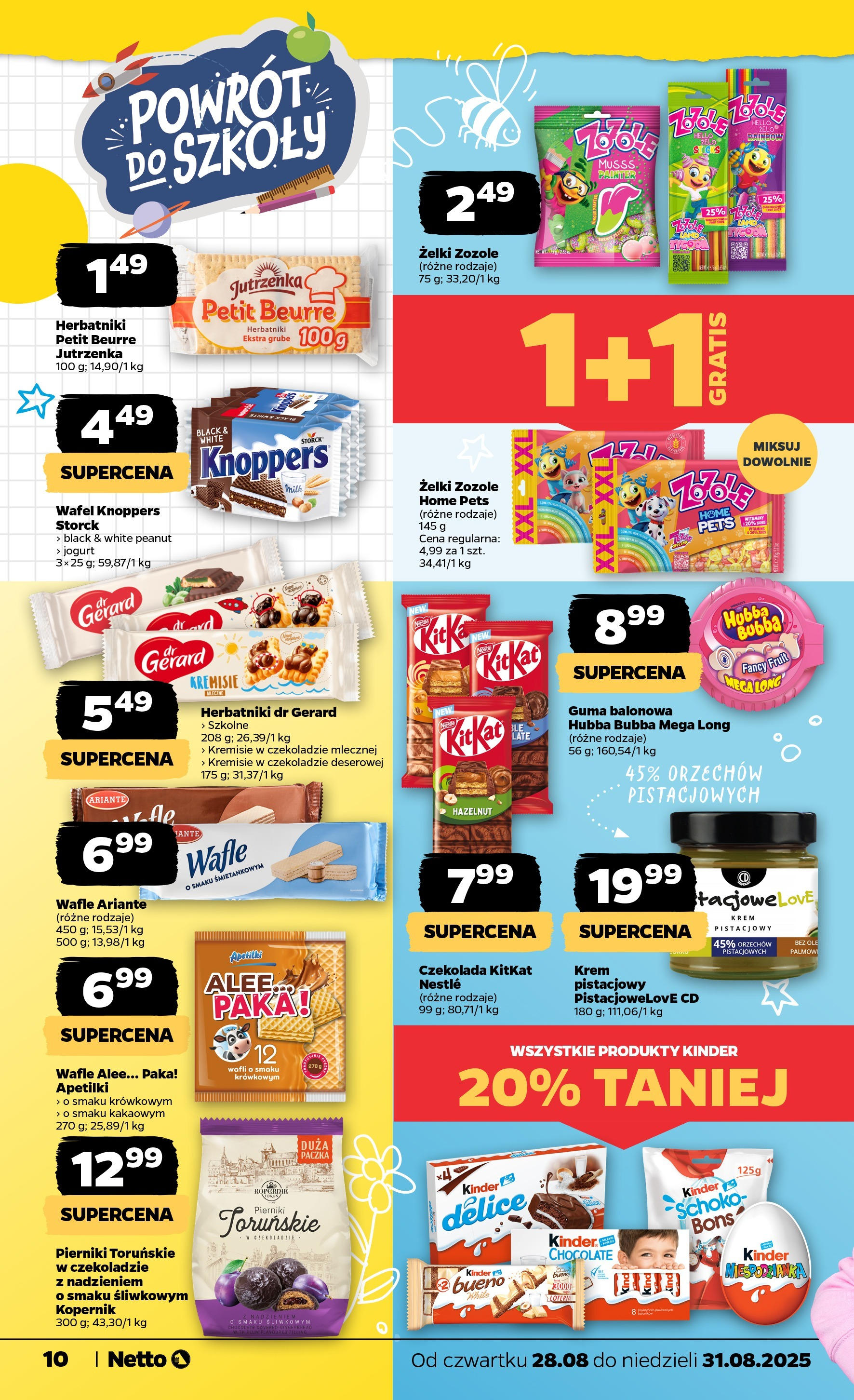 Netto gazetka - Spożywcza od 28.08.2025 | Promocje | Strona: 10 | Produkty: Knoppers, Pierniki, Herbatniki, Jogurt Netto gazetka - Spożywcza od 28.08.2025 - Aktualne promocje | Strona: 10 | Produkty: Knoppers, Pierniki, Herbatniki, Jogurt