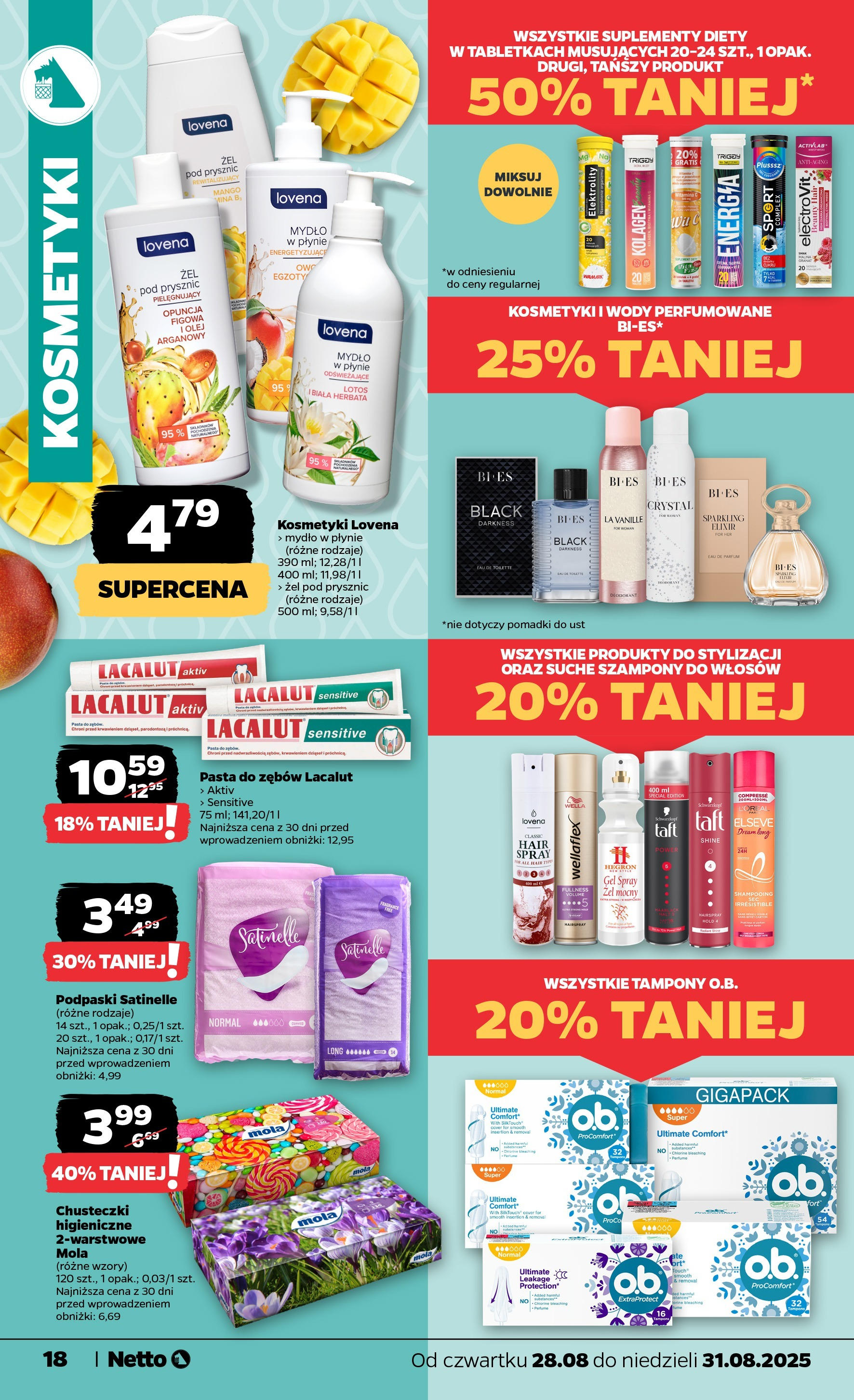 Netto gazetka - Spożywcza od 28.08.2025 | Promocje | Strona: 18 | Produkty: Malina, Mydło w płynie, Prysznic, Żel pod prysznic Netto gazetka - Spożywcza od 28.08.2025 - Aktualne promocje | Strona: 18 | Produkty: Malina, Mydło w płynie, Prysznic, Żel pod prysznic